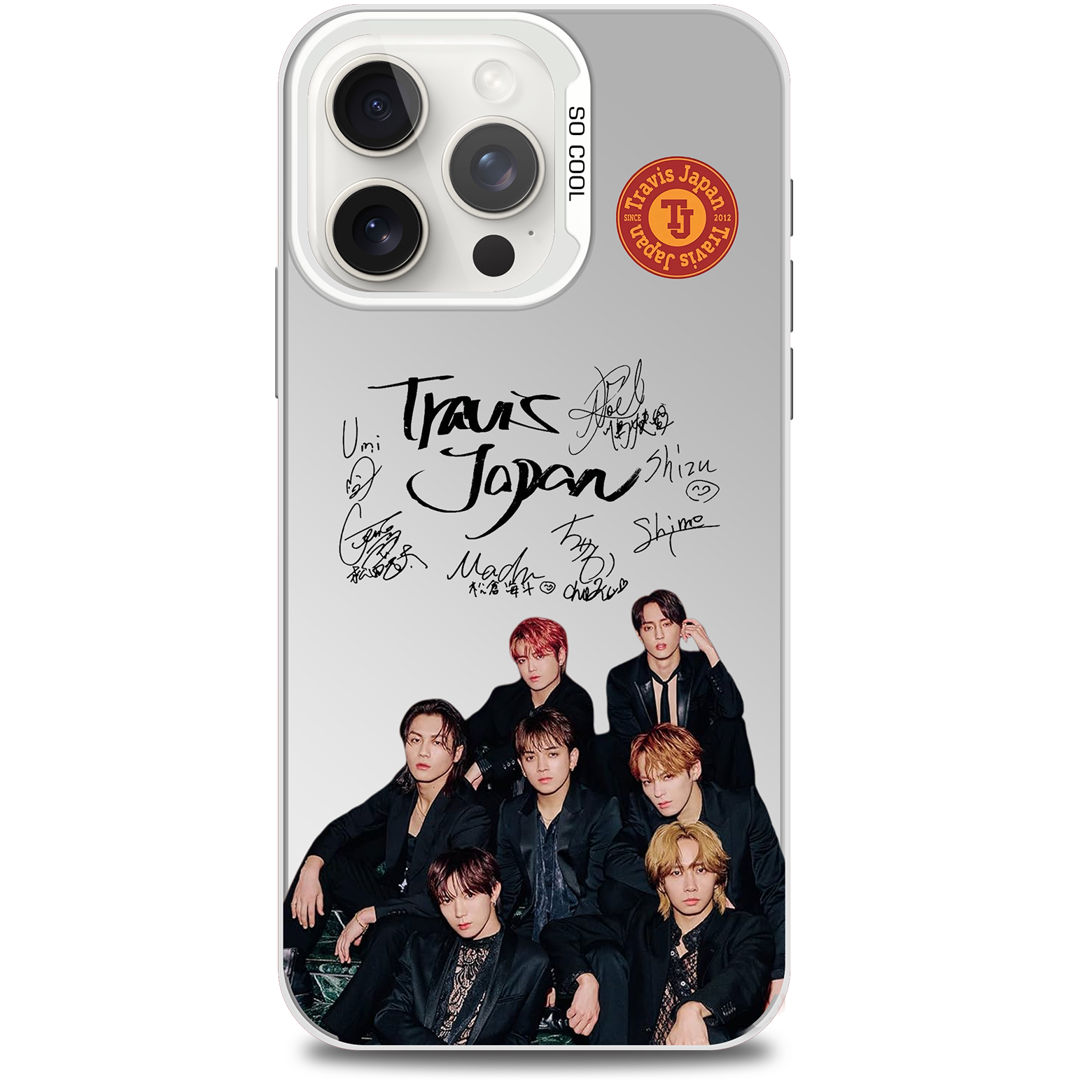 ミラースマホケース-銀【Travis Japan/Disco Baby】