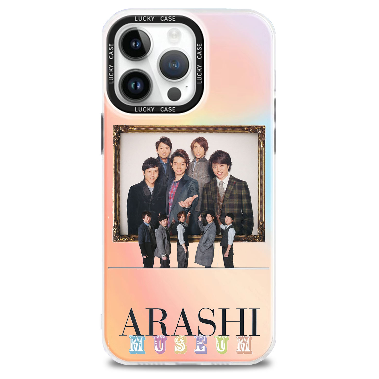 レーザーグラデーションスマートフォンケース【嵐 ARASHI】7種類