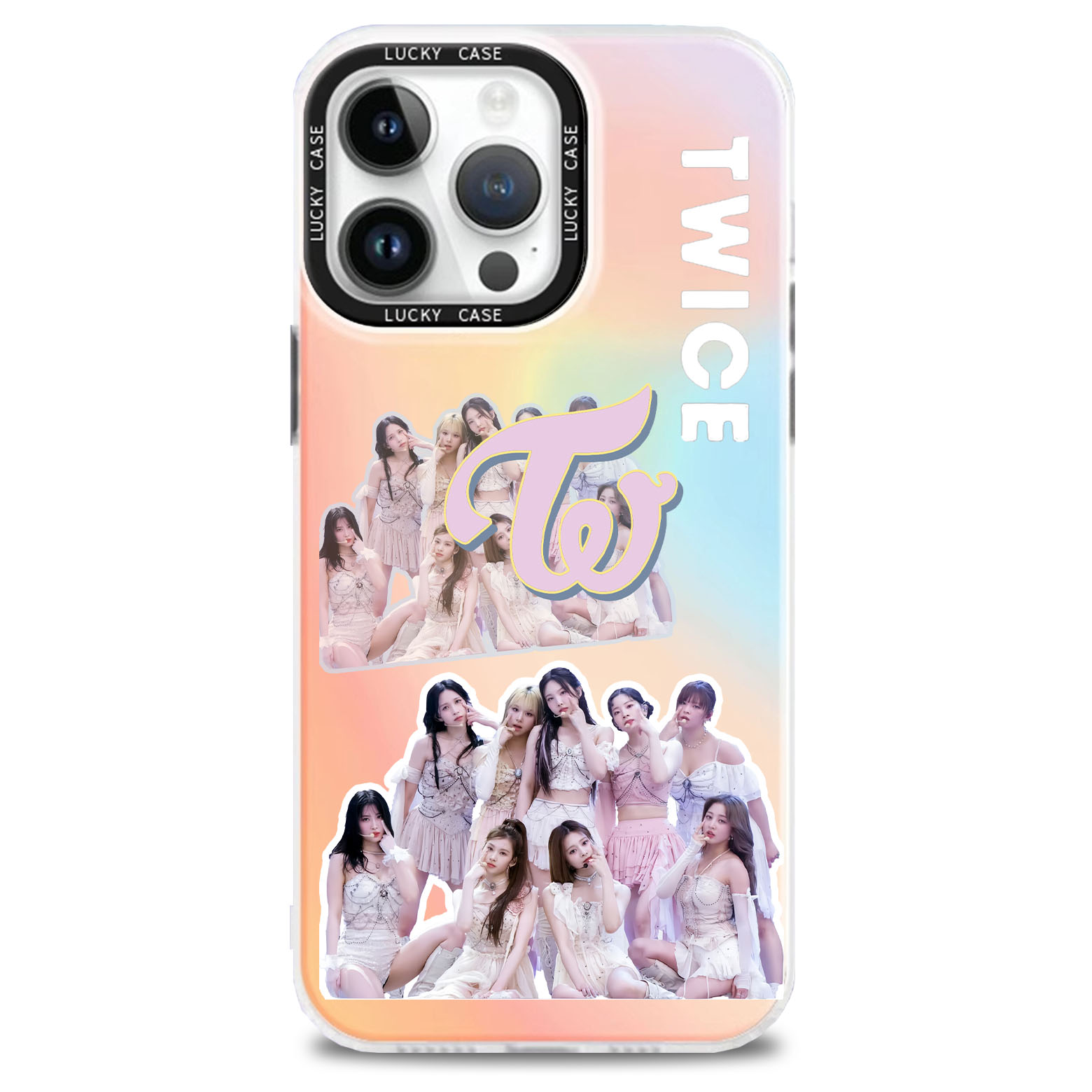 レーザーグラデーションスマートフォンケース【TWICE】