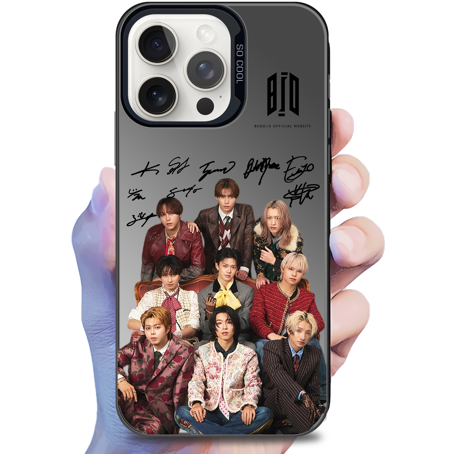 ミラースマホケース-黒【BUDDiiS】