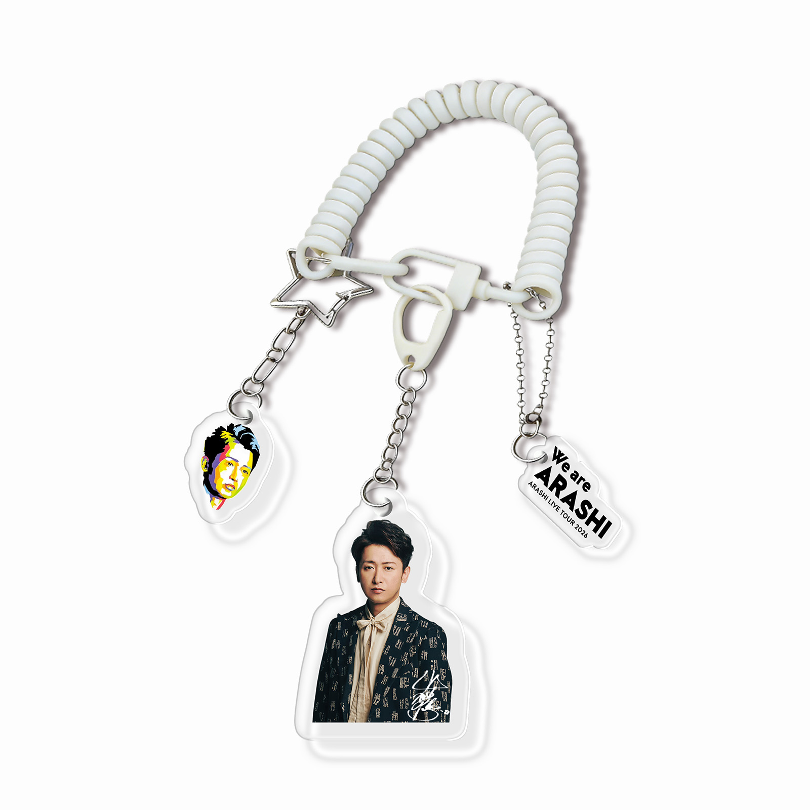 個人 ビジュアルアクリルキーホルダー コイルストラップ 【嵐ARASHI】