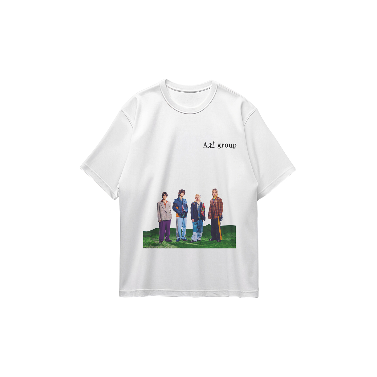 コットン プリント 応援Tシャツ-白【Aぇ!group/Runway】