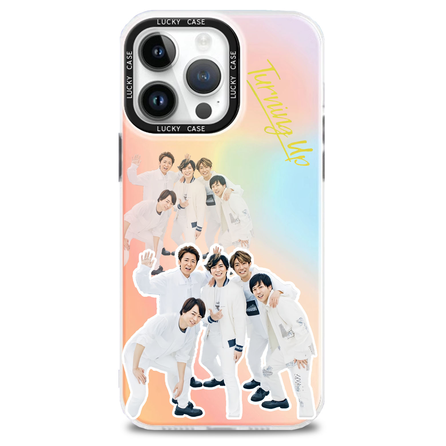 レーザーグラデーションスマートフォンケース【嵐 ARASHI】7種類