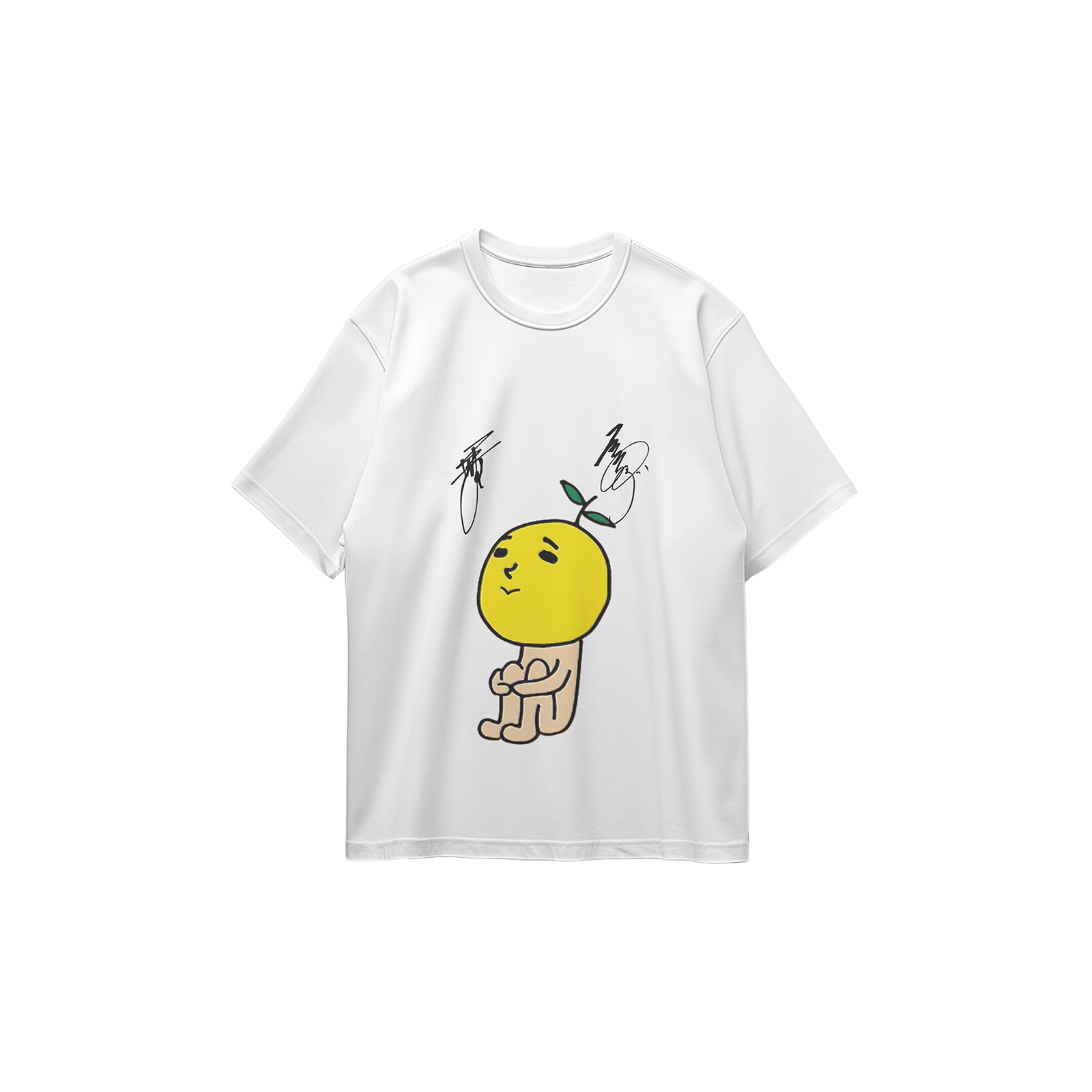 コットン プリント 応援Tシャツ-白【ゆず】