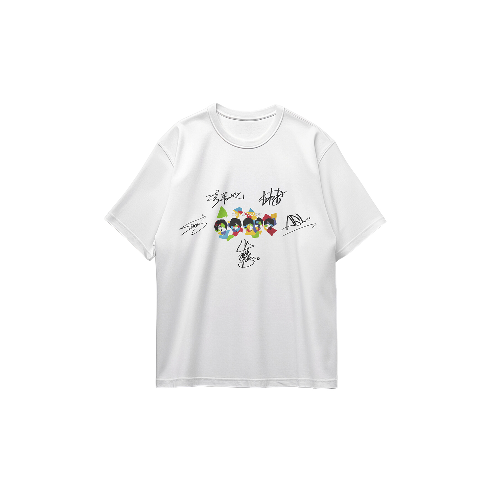 コットン プリント 応援Tシャツ-白【嵐ARASHI/FIVE】-F – YITOTO™推し