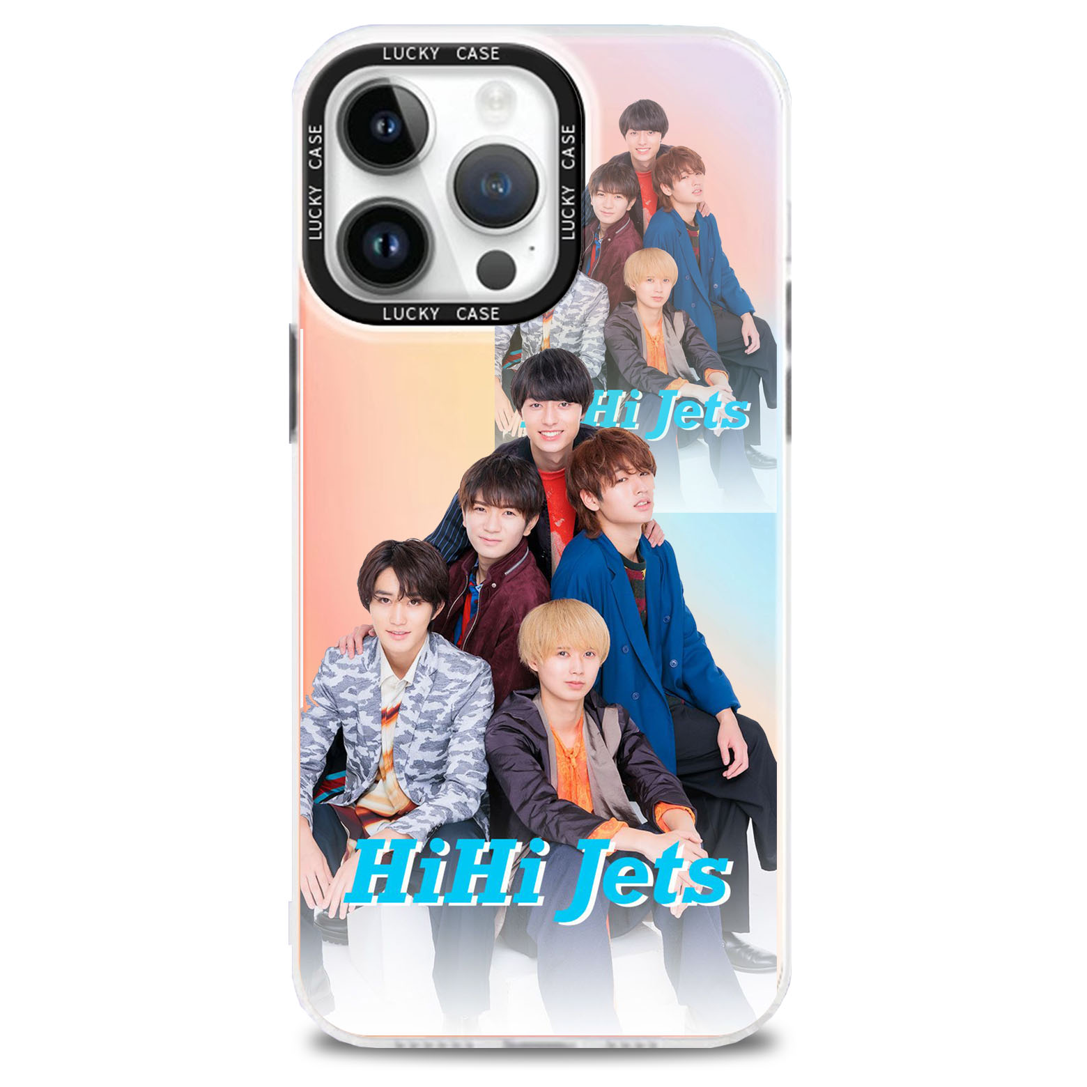 レーザーグラデーションスマートフォンケース【HiHi Jets】3種類
