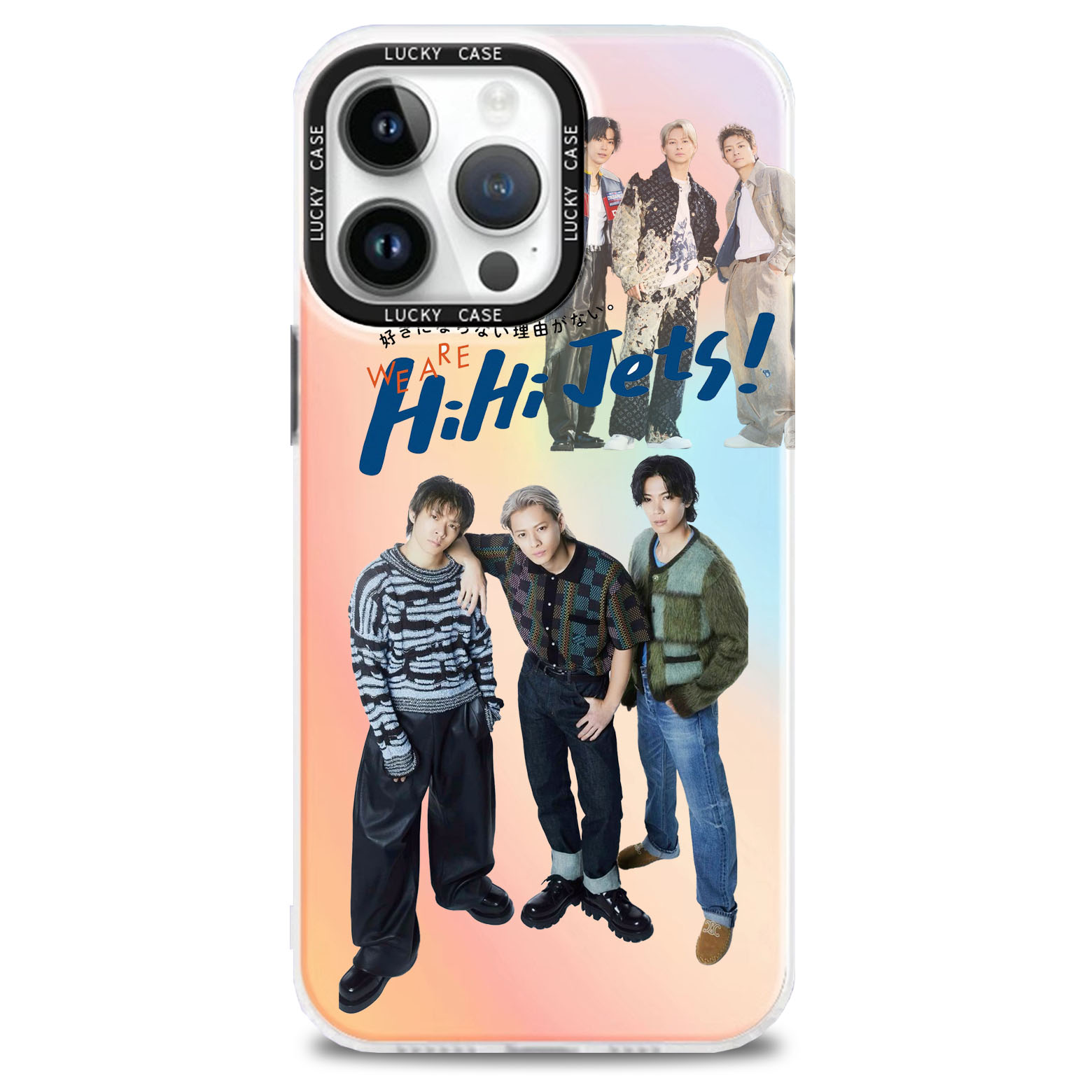 レーザーグラデーションスマートフォンケース【HiHi Jets】3種類