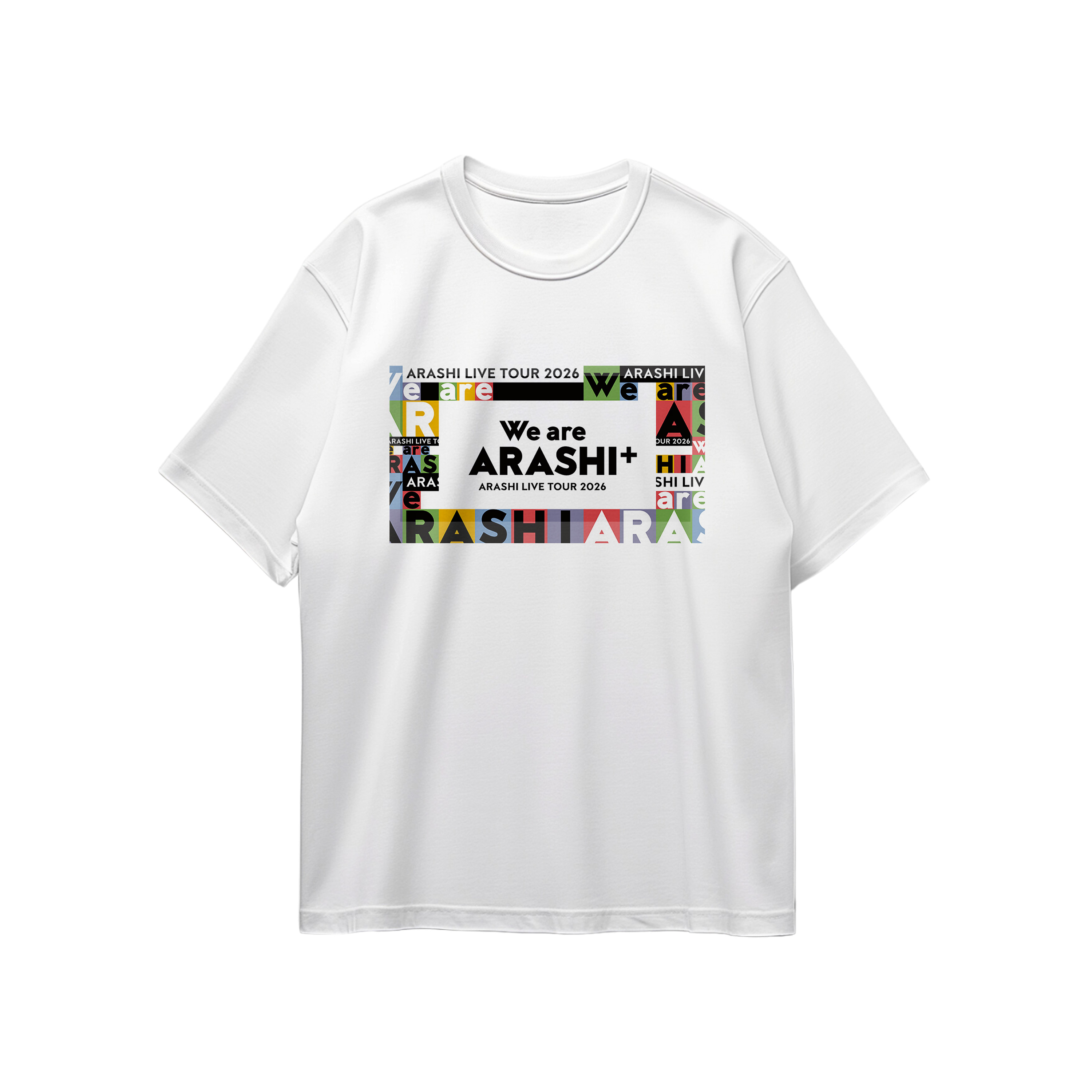 コットン プリント 応援Tシャツ-白【嵐ARASHI/FIVE】-Z – YITOTO™推し