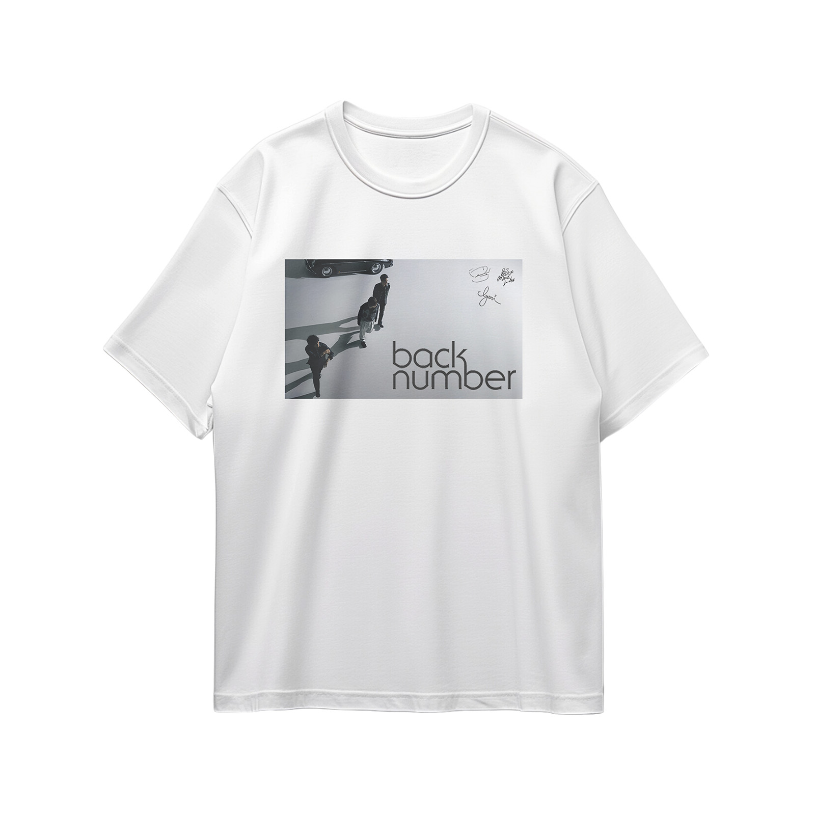 コットン プリント 応援Tシャツ-白【back number】-Z