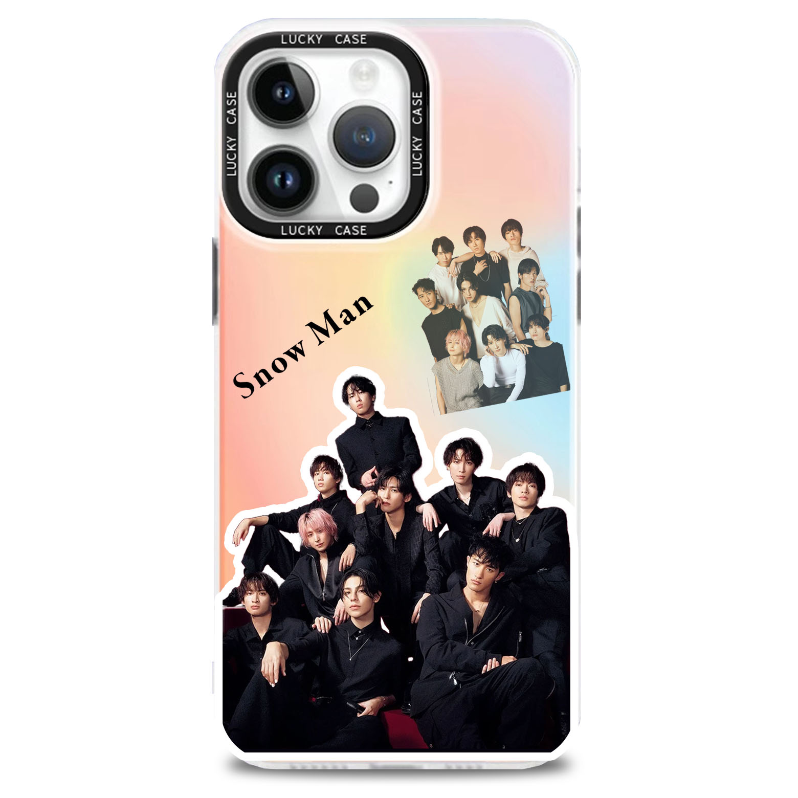 レーザーグラデーションスマートフォンケース【SnowMan】4種類