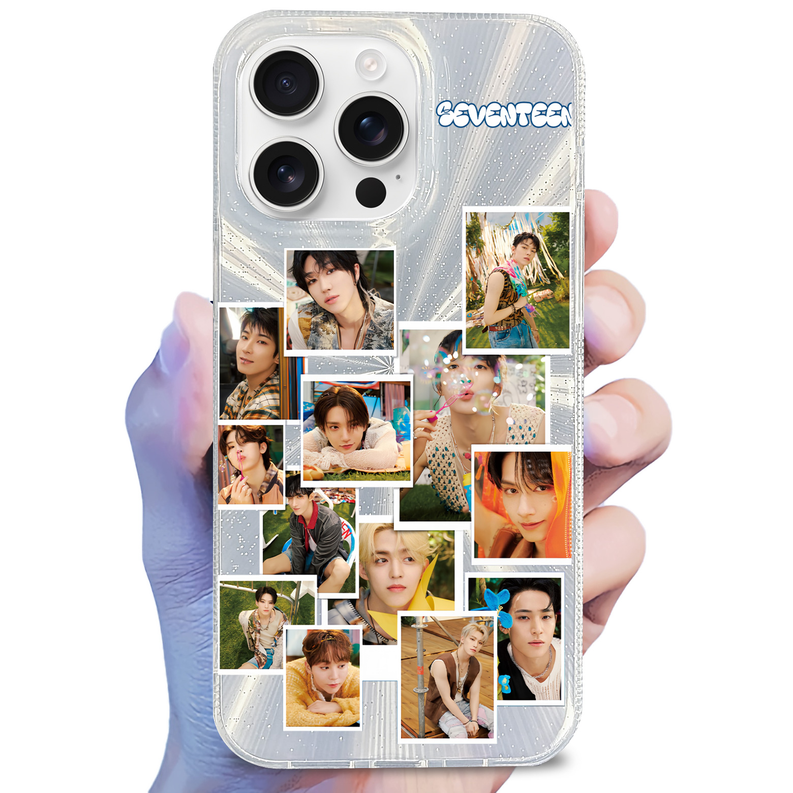 オーロラレーザーグラデーションスマートフォンケース【SEVENTEEN/消費期限】