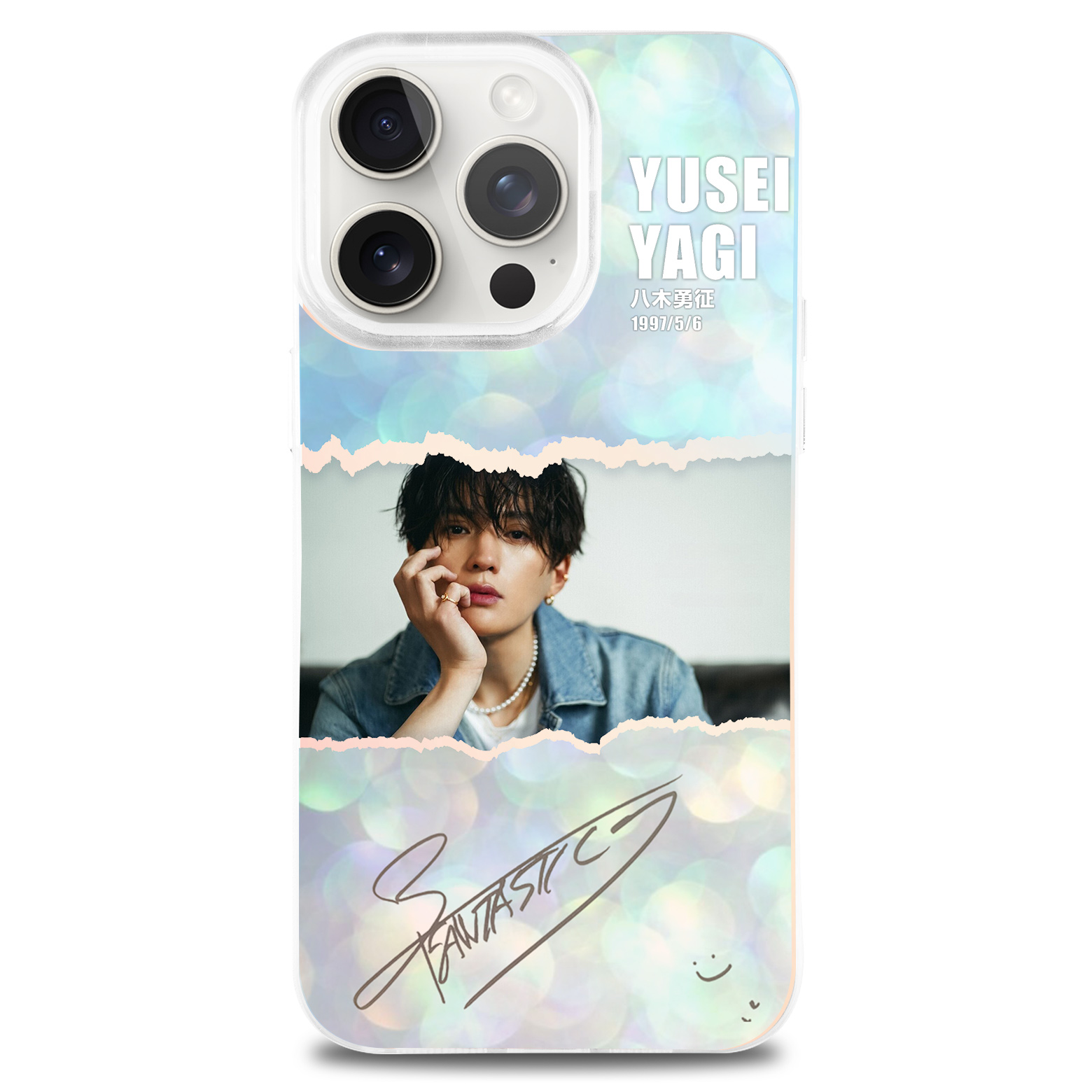 レーザーグラデーションスマートフォンケース【八木勇征/FANTASTICS】-YITOTO™推し活がもっと楽しくなる