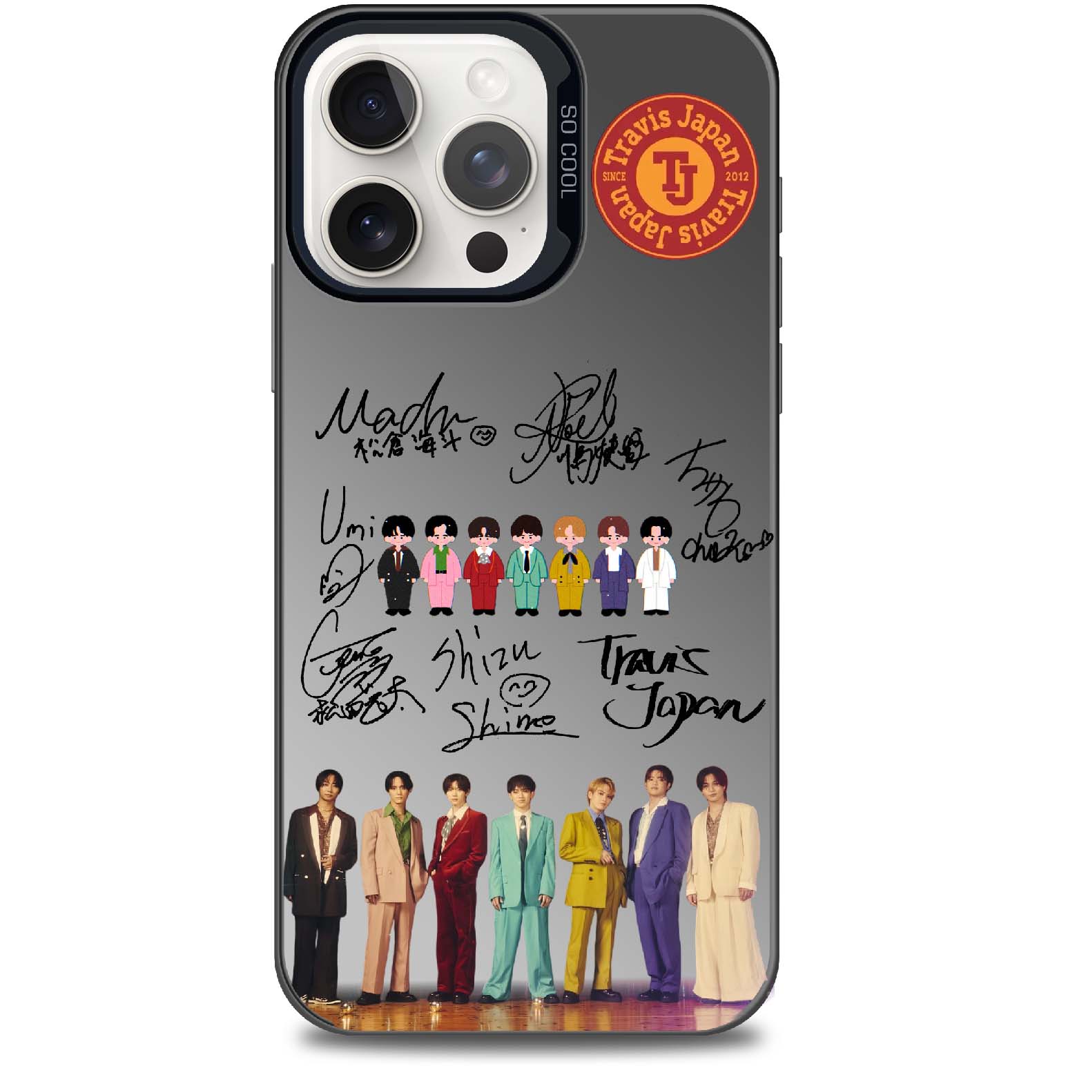 ミラースマホケース-黒【Travis Japan/Disco Baby】