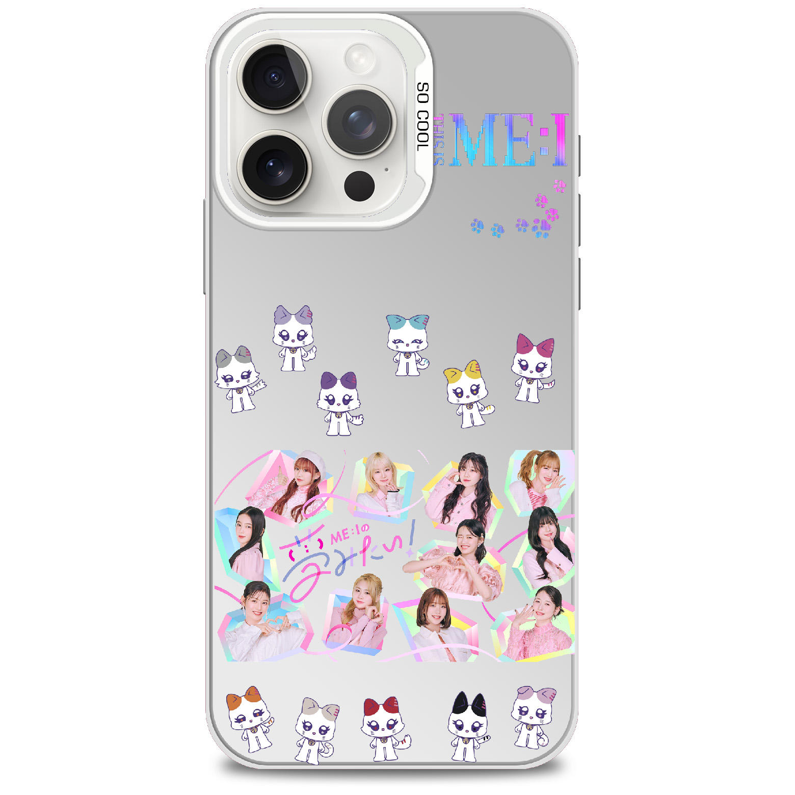 レーザーグラデーションスマートフォンケース-銀【ME:I/WHO I AM】