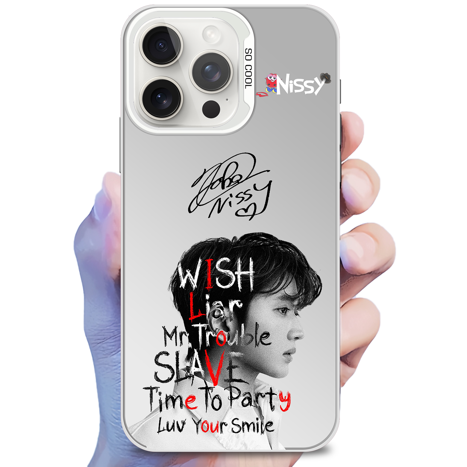 ミラースマホケース-銀【Nissy西島隆弘】