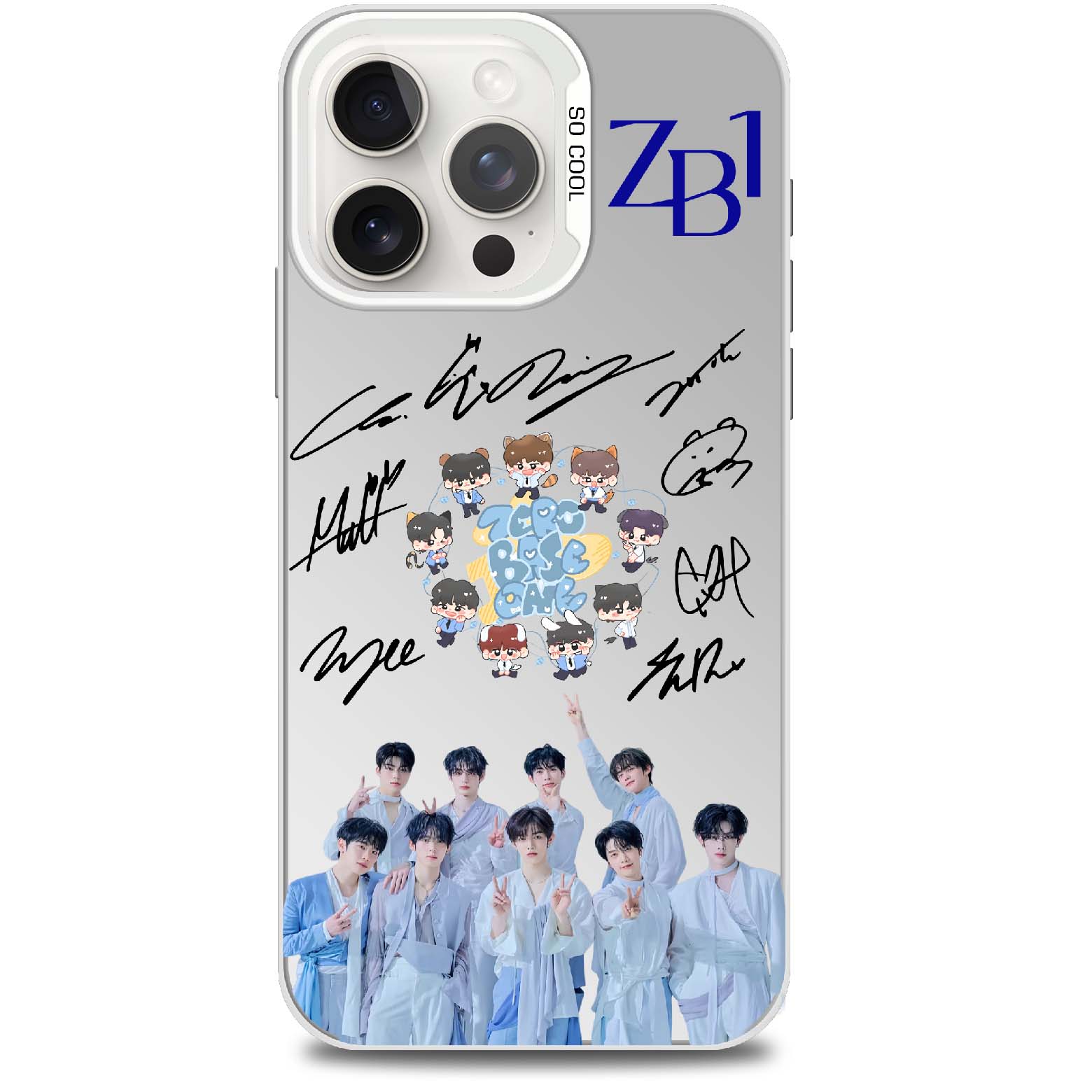 ミラースマホケース-銀【ZEROBASEONE/ZB1/ICONIK】