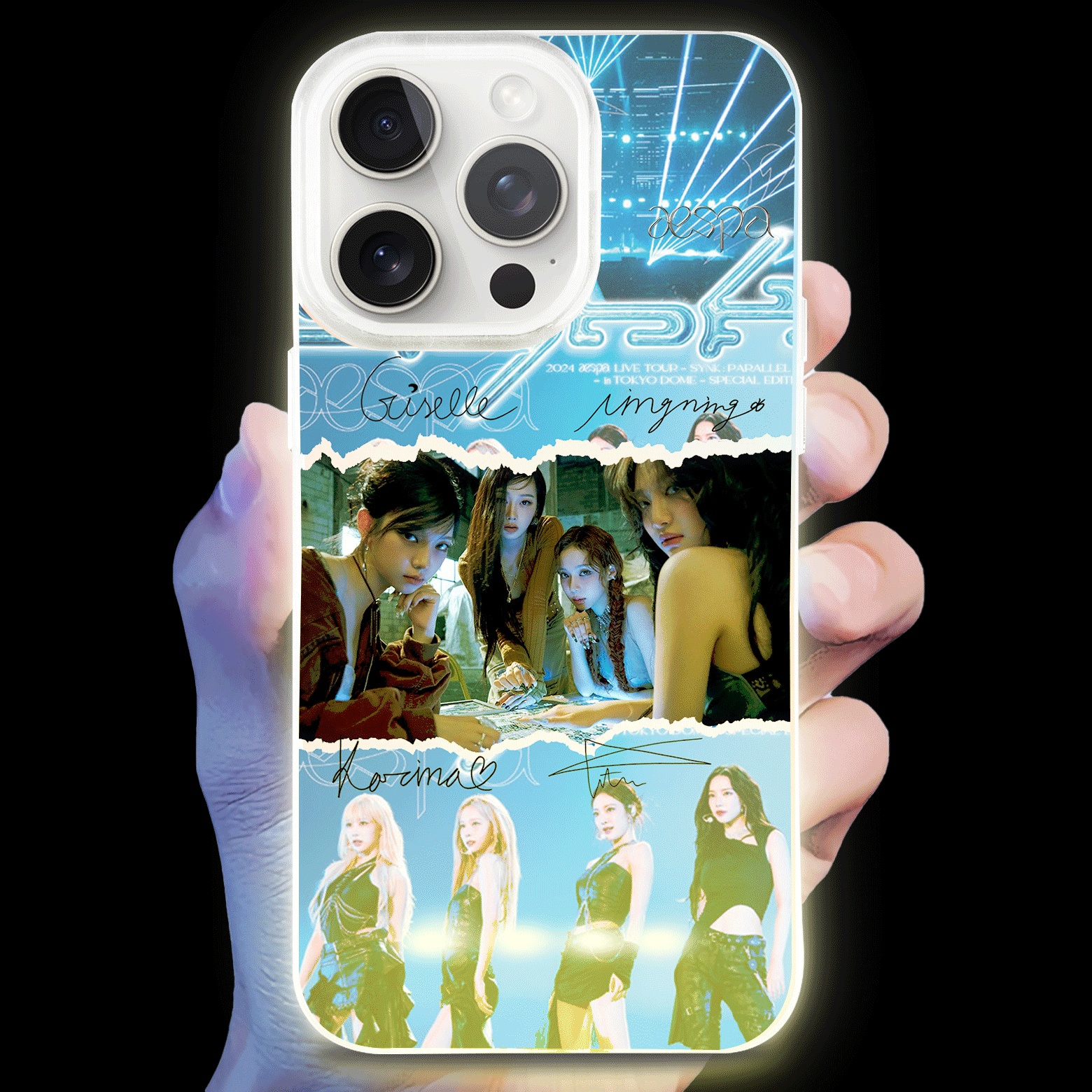 ボトム発光デザイン スマホケース【aespa/WDA】