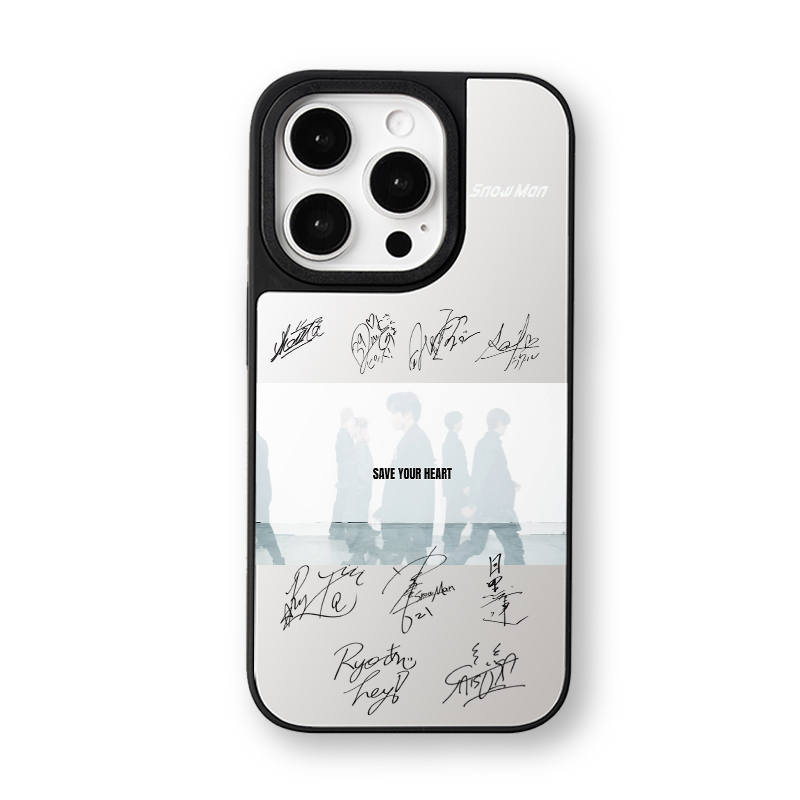 マットバンパー×ミラー スマホケース【SnowMan/SAVE YOUR HEART】