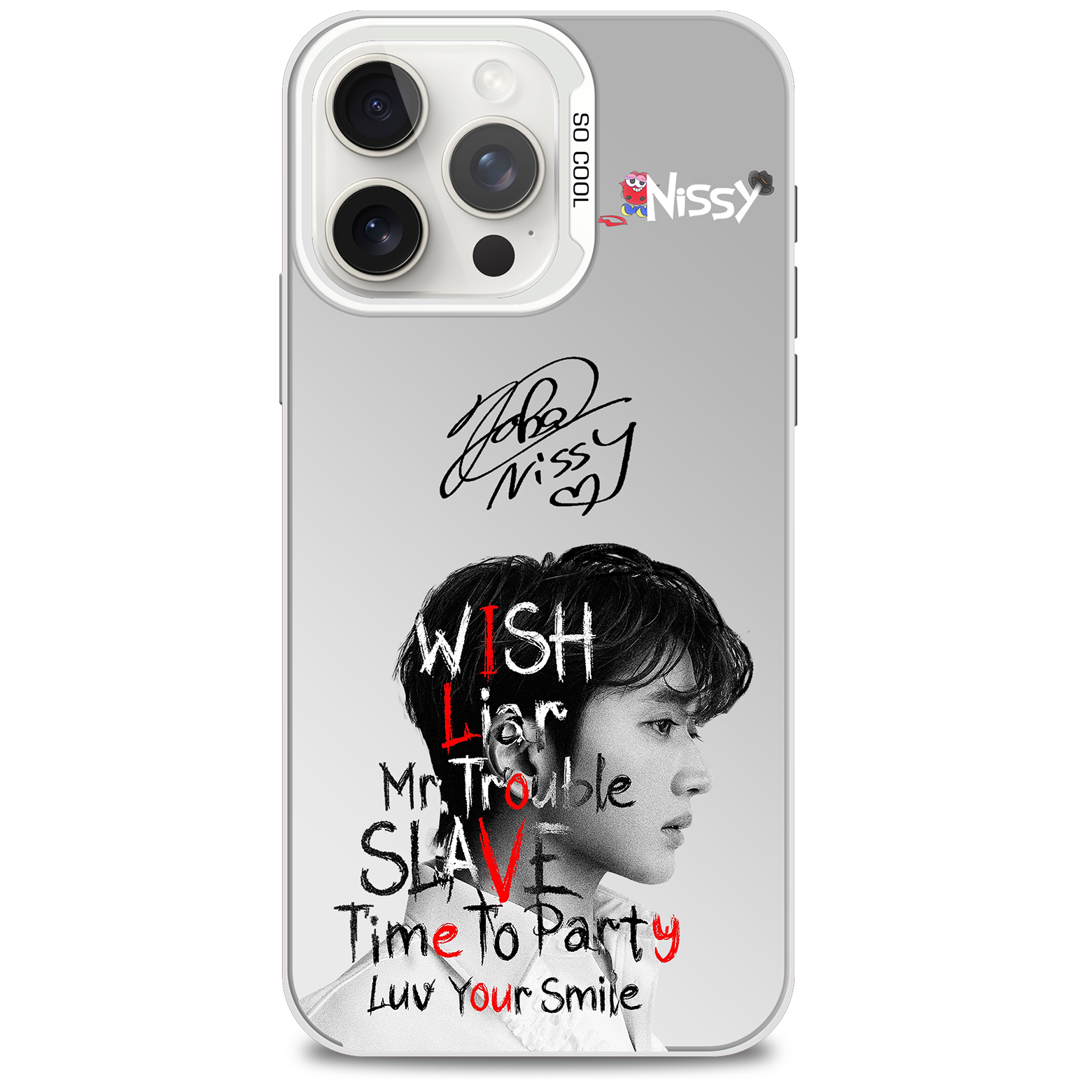 ミラースマホケース-銀【Nissy西島隆弘】