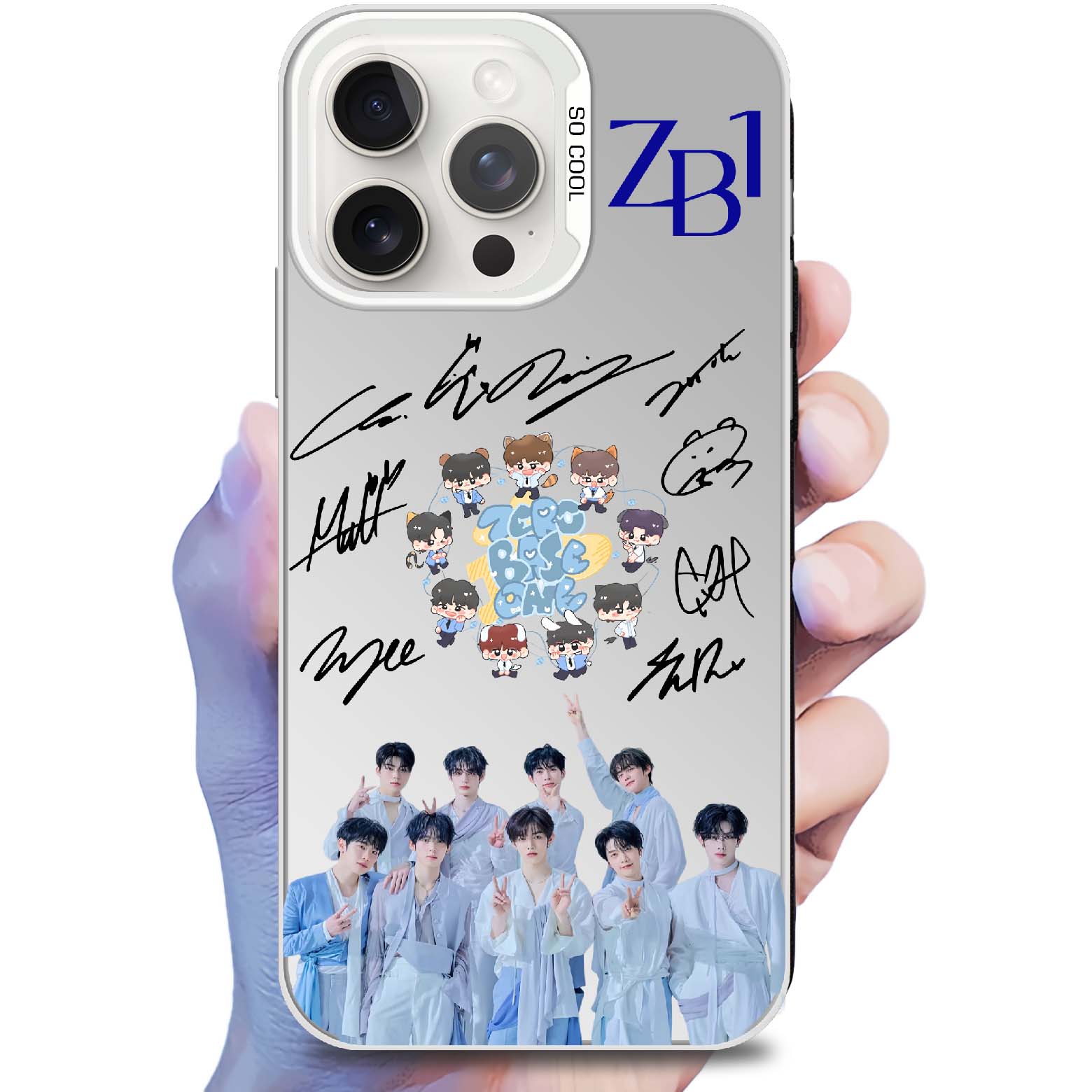 ミラースマホケース-銀【ZEROBASEONE/ZB1/ICONIK】