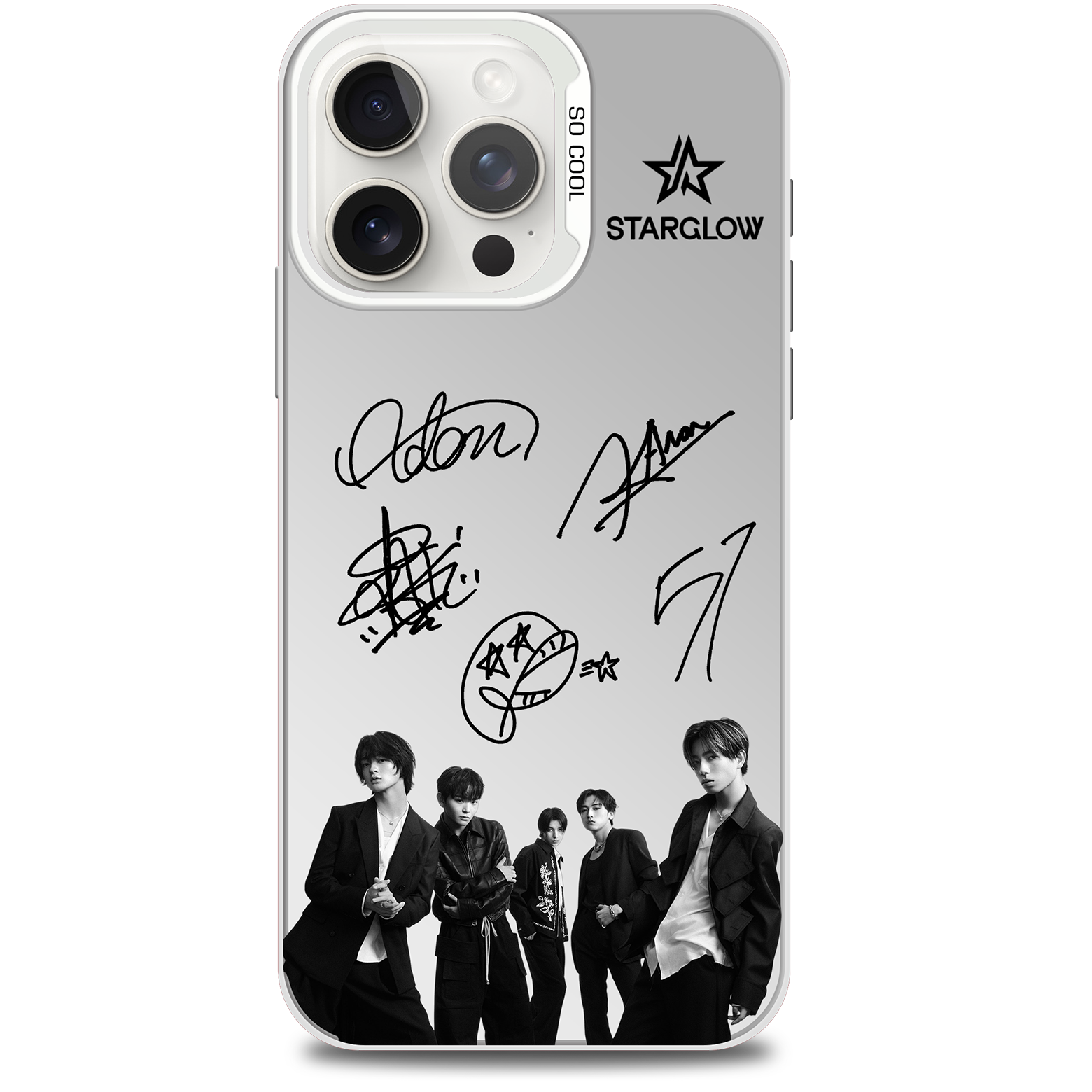 レーザーグラデーションスマートフォンケース-銀【STARGLOW/PIECES -STARGLOW Ver.-】