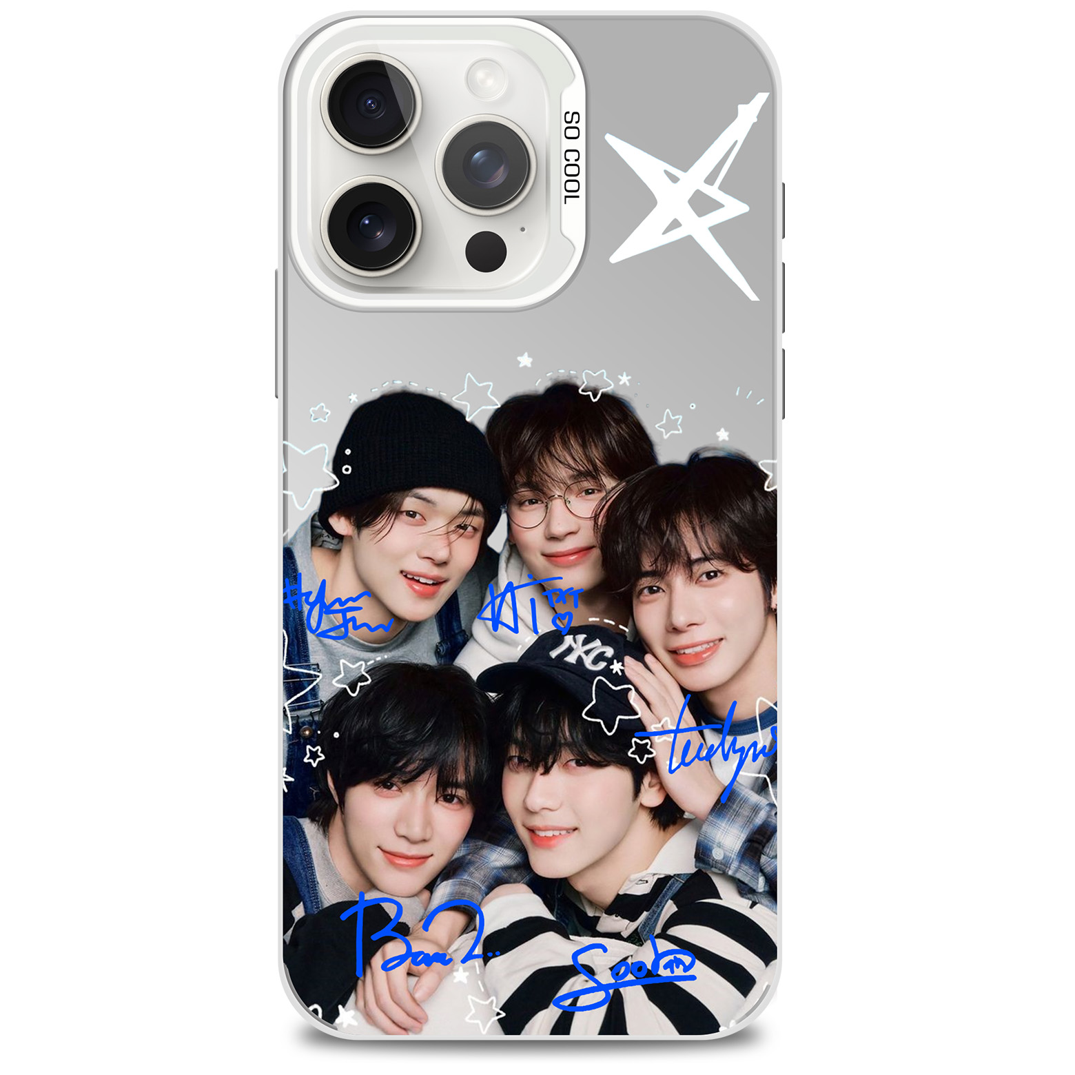 レーザーグラデーションスマートフォンケース-銀【TXT/The Star Chapter: TOGETHER】