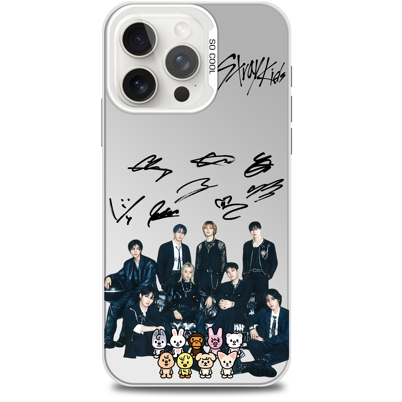 ミラースマホケース-銀【StrayKids/DO IT】