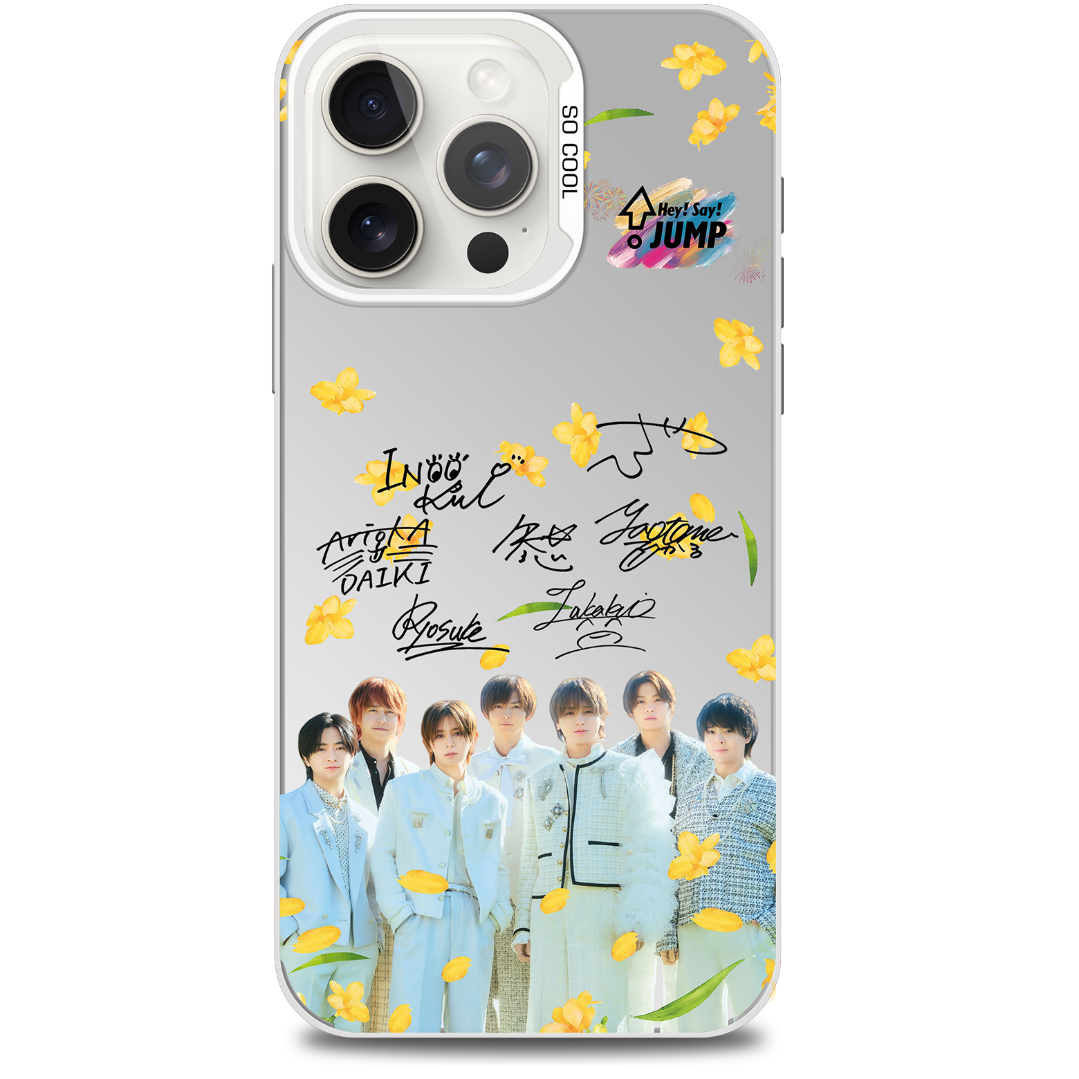 ミラースマホケース-銀【Hey!Say!JUMP/ハニカミ】