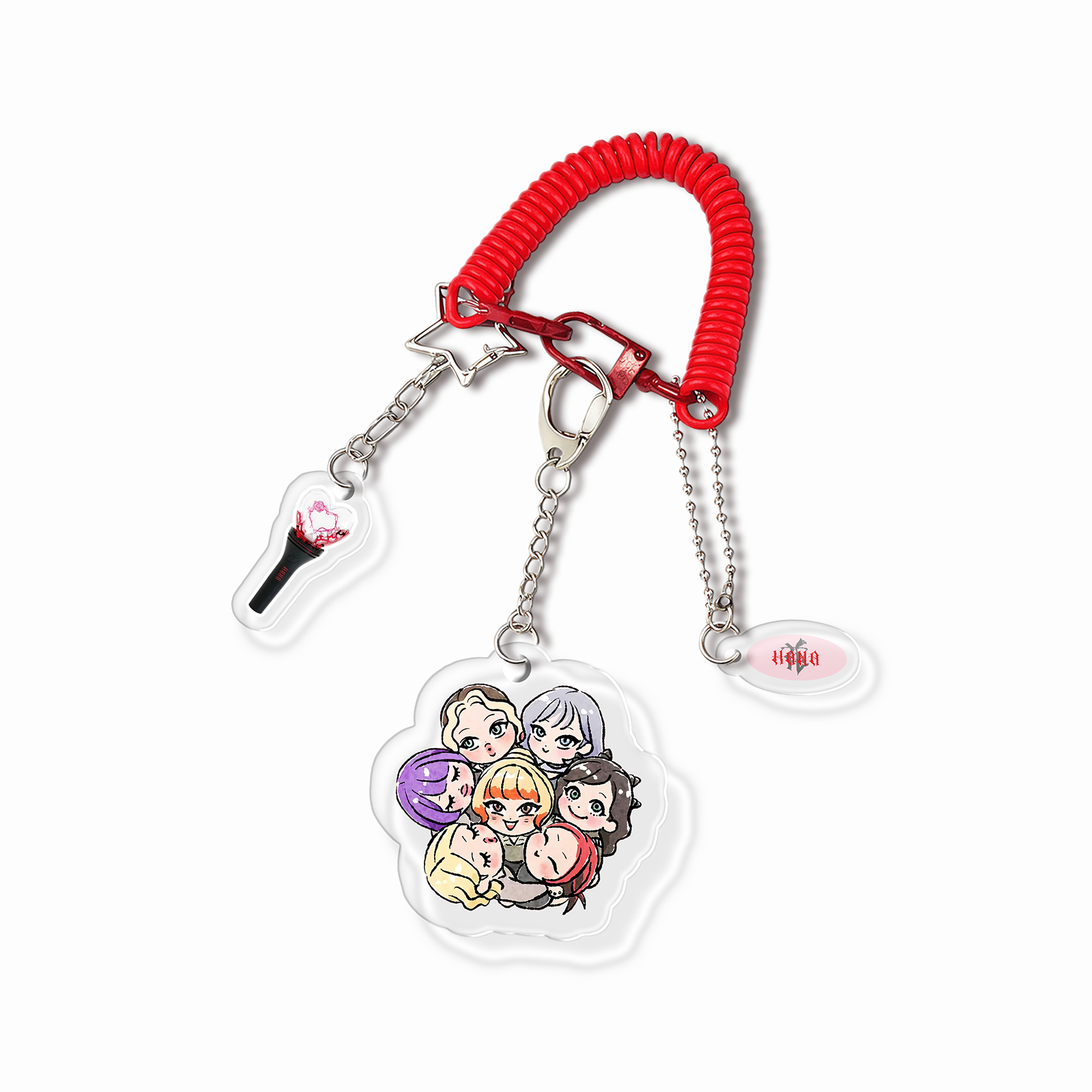 ビジュアルアクリルキーホルダー コイルストラップ 【HANA】