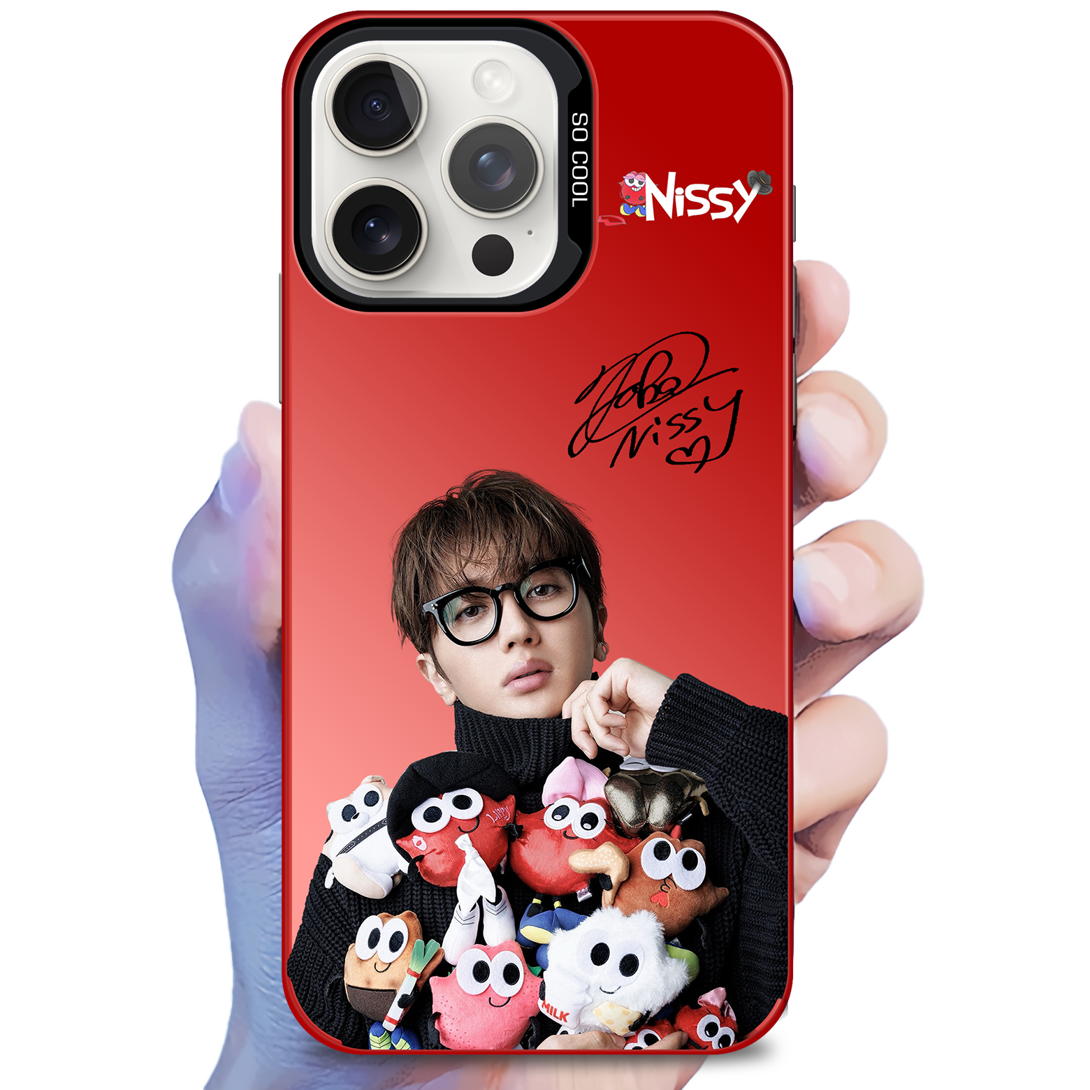 ミラースマホケース-赤【Nissy西島隆弘】