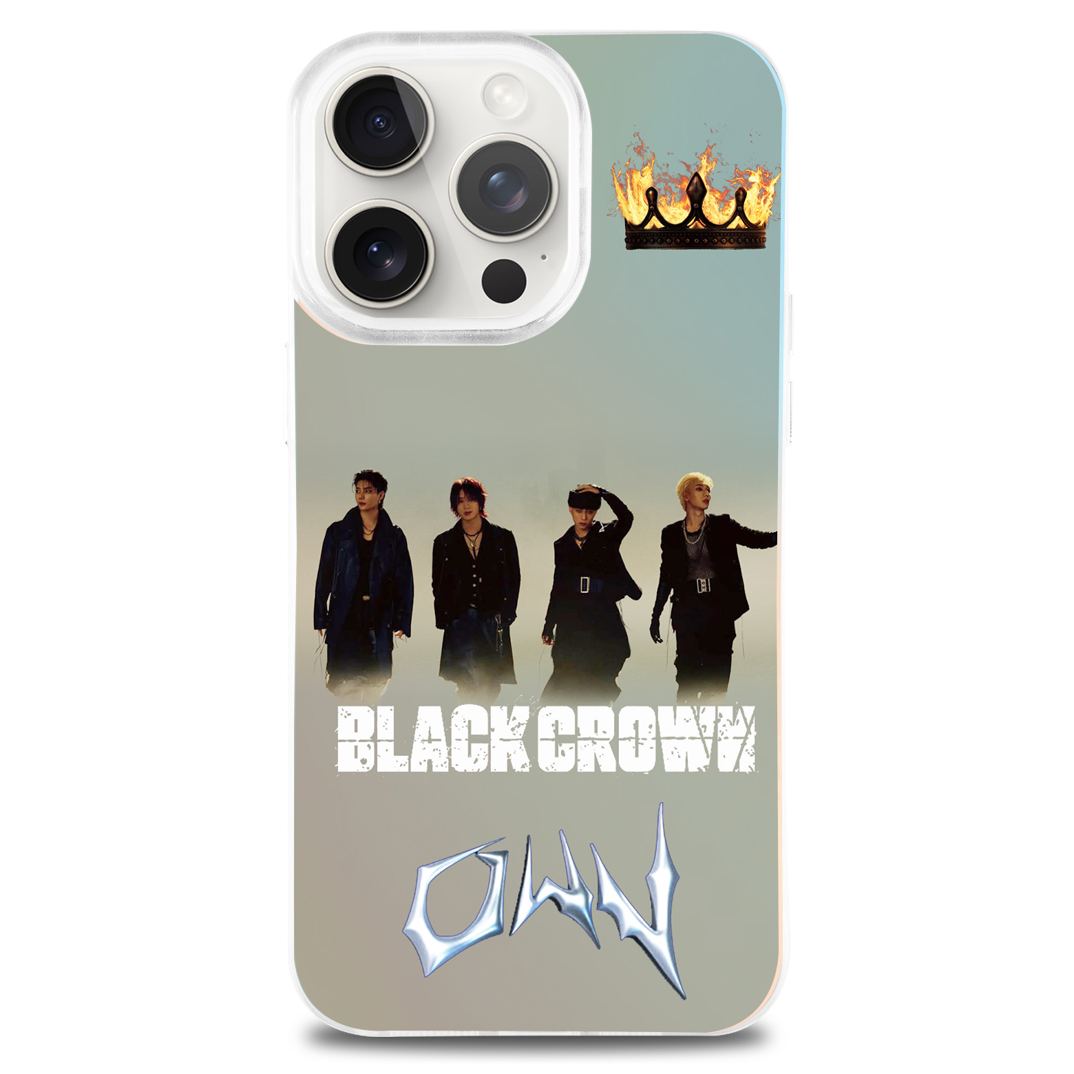 レーザーグラデーションスマートフォンケース【OWV/BLACK CROWN】
