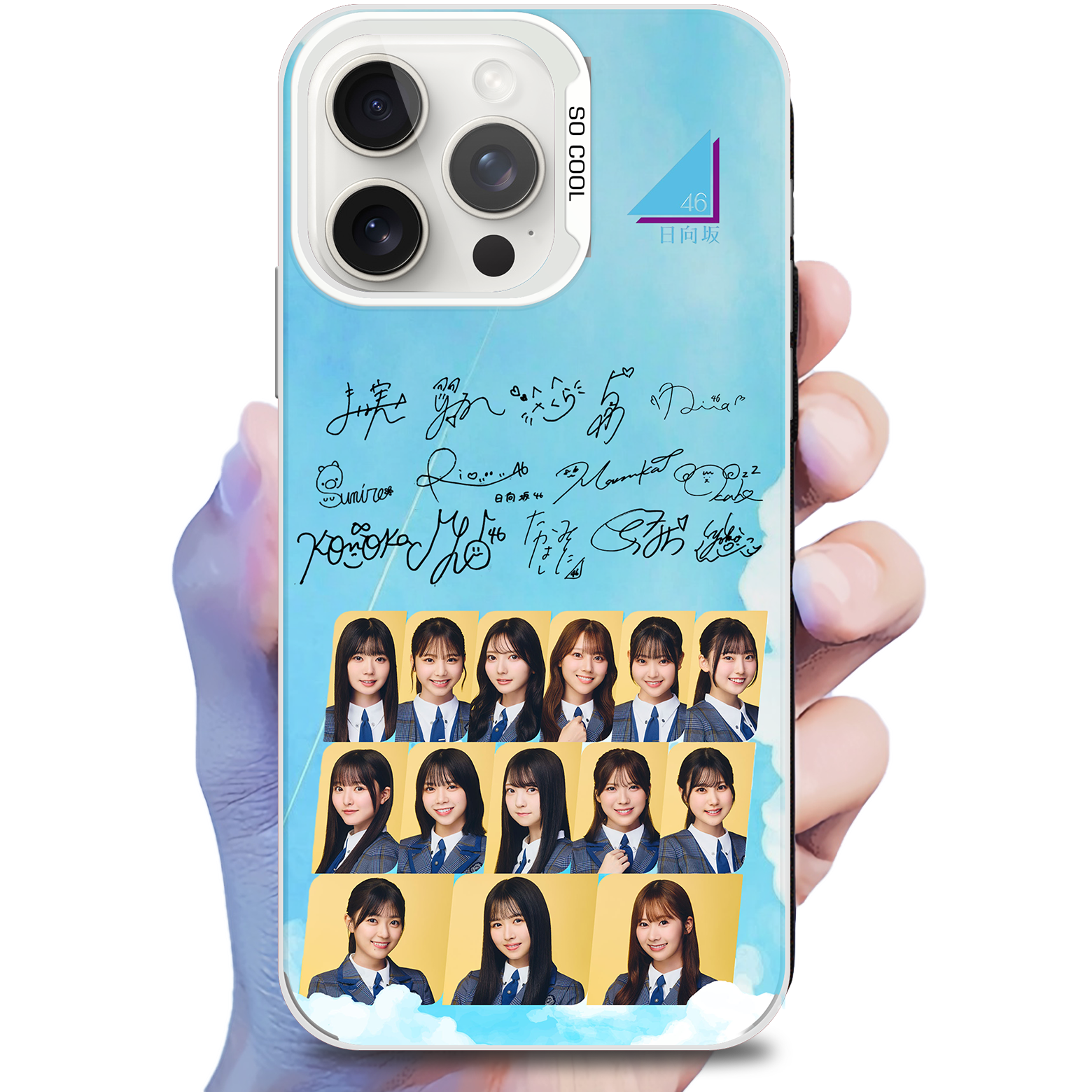 ミラースマホケース-銀【日向坂46/クリフハンガー】-B