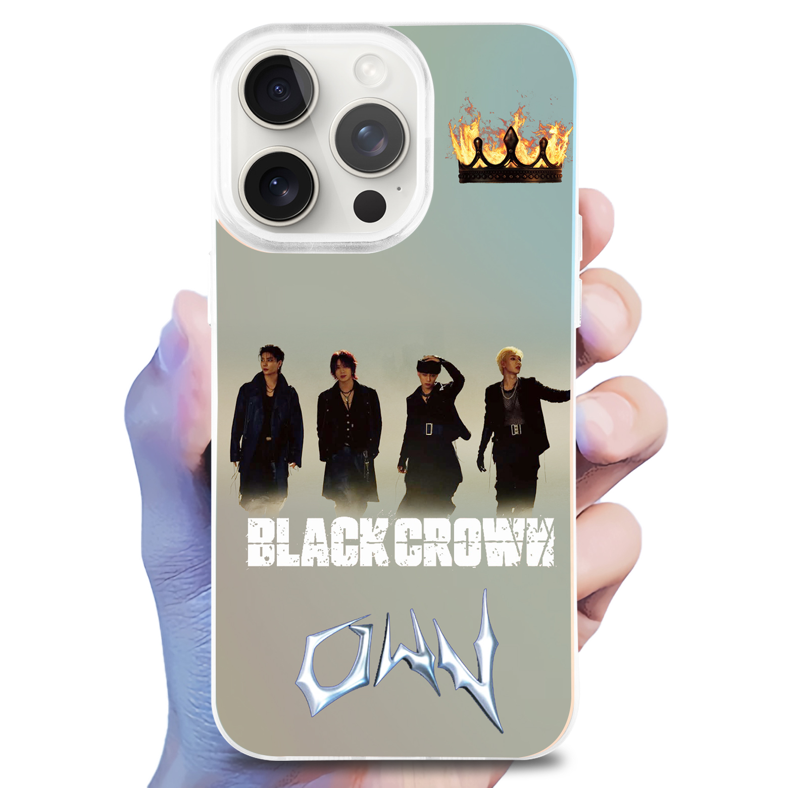 レーザーグラデーションスマートフォンケース【OWV/BLACK CROWN】