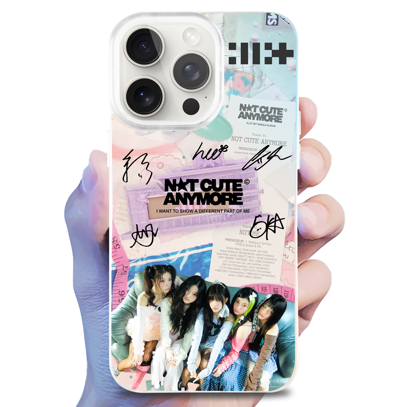 レーザーグラデーションスマートフォンケース【ILLIT/NOT CUTE ANYMORE】