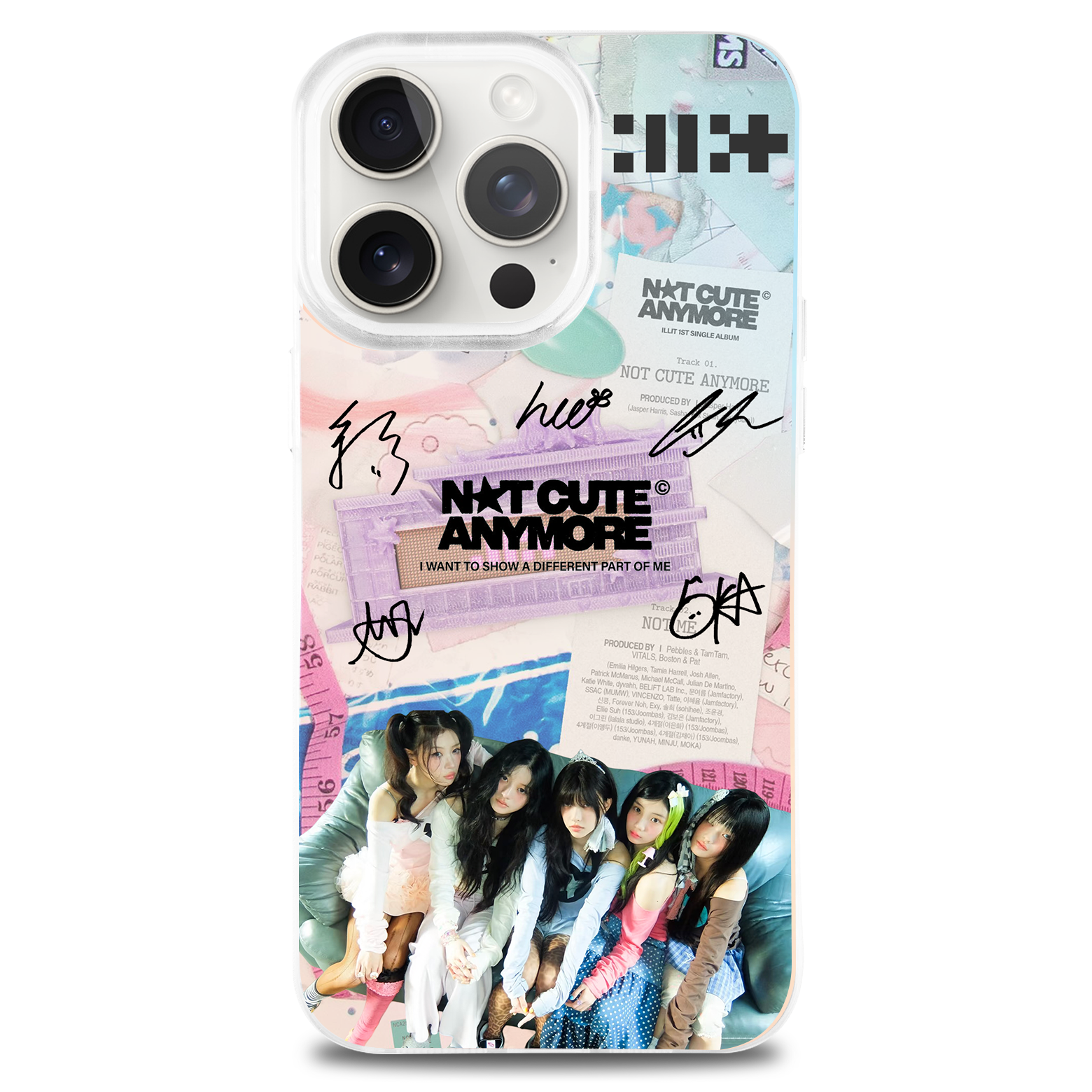 レーザーグラデーションスマートフォンケース【ILLIT/NOT CUTE ANYMORE】