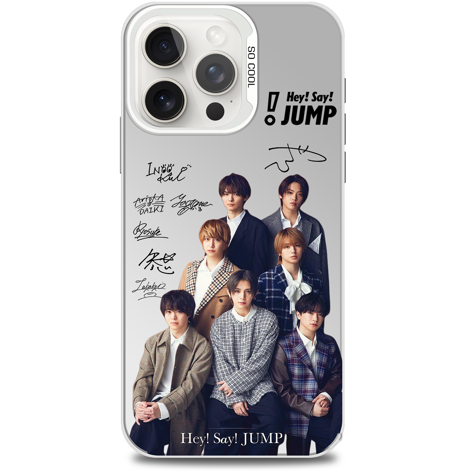 ミラースマホケース-銀【Hey!Say!JUMP/ハニカミ】-B