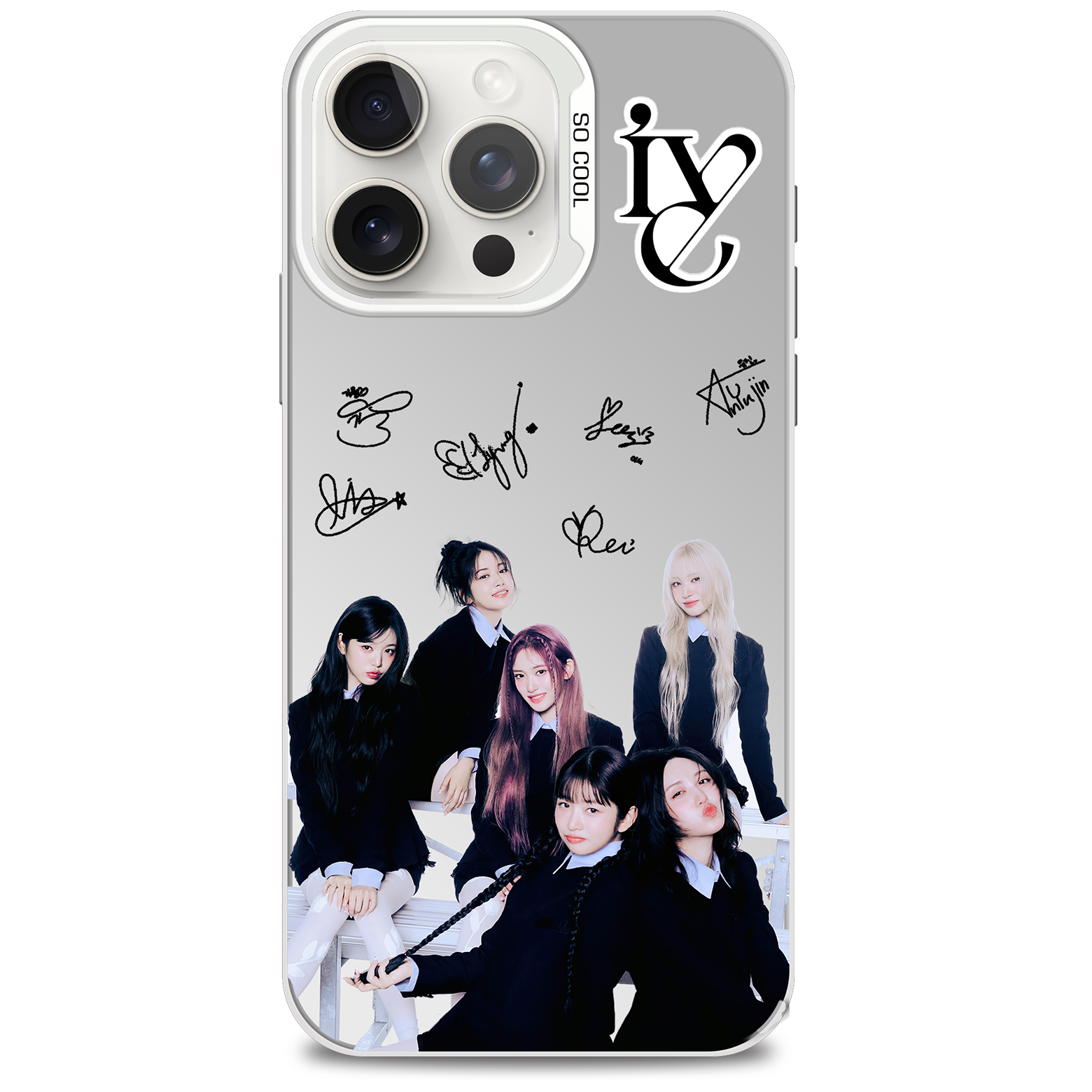 ミラースマホケース-銀【IVE/XOXZ】-B