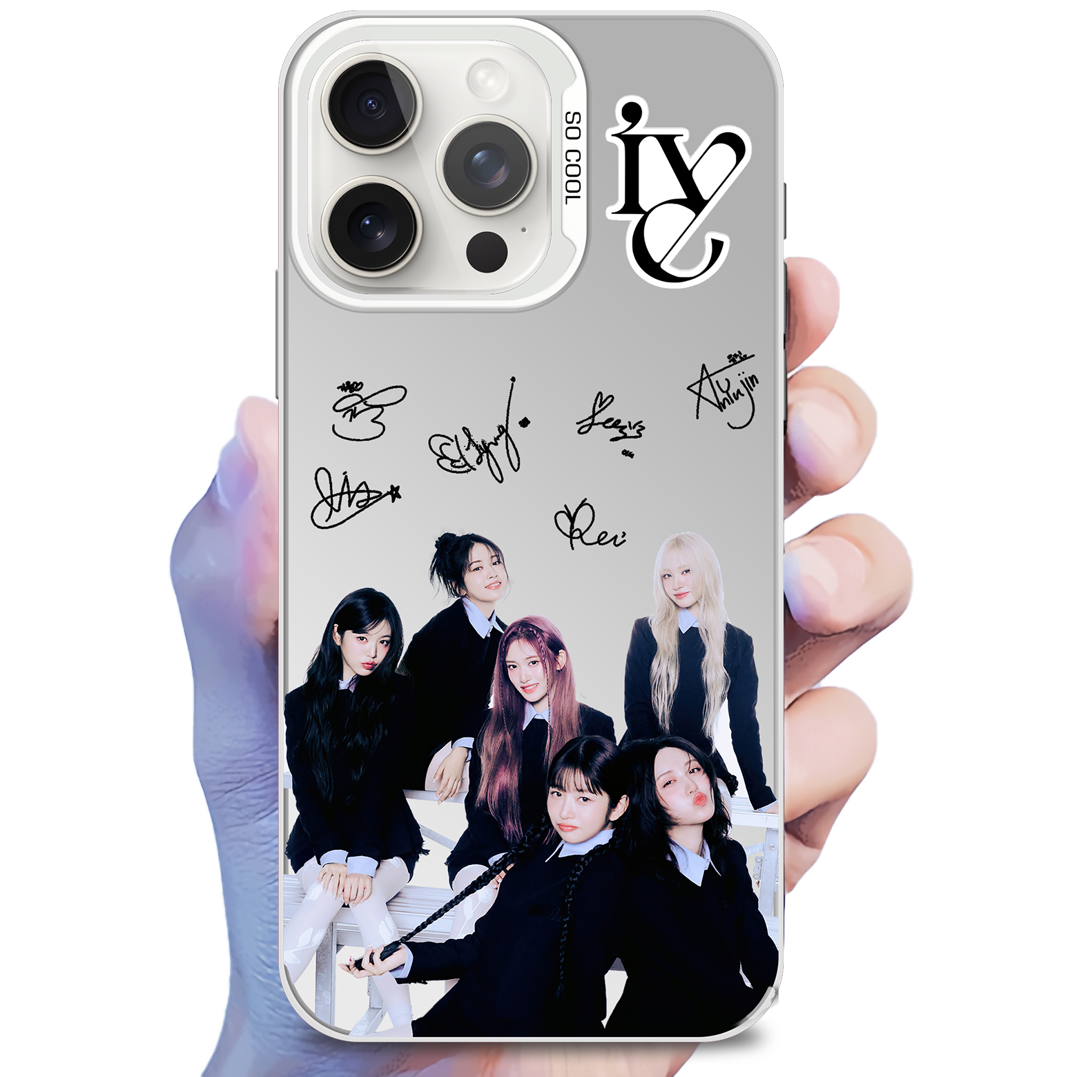 ミラースマホケース-銀【IVE/XOXZ】-B