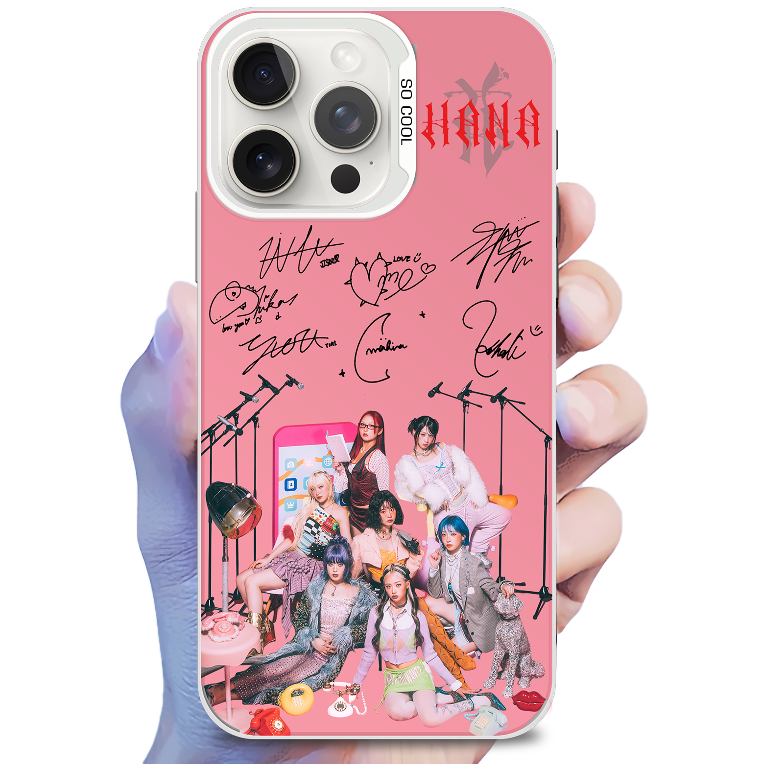 グラデーションデザイン スマートフォン本体 レーザーグラデーションスマートフォンケース-銀【Vaundy