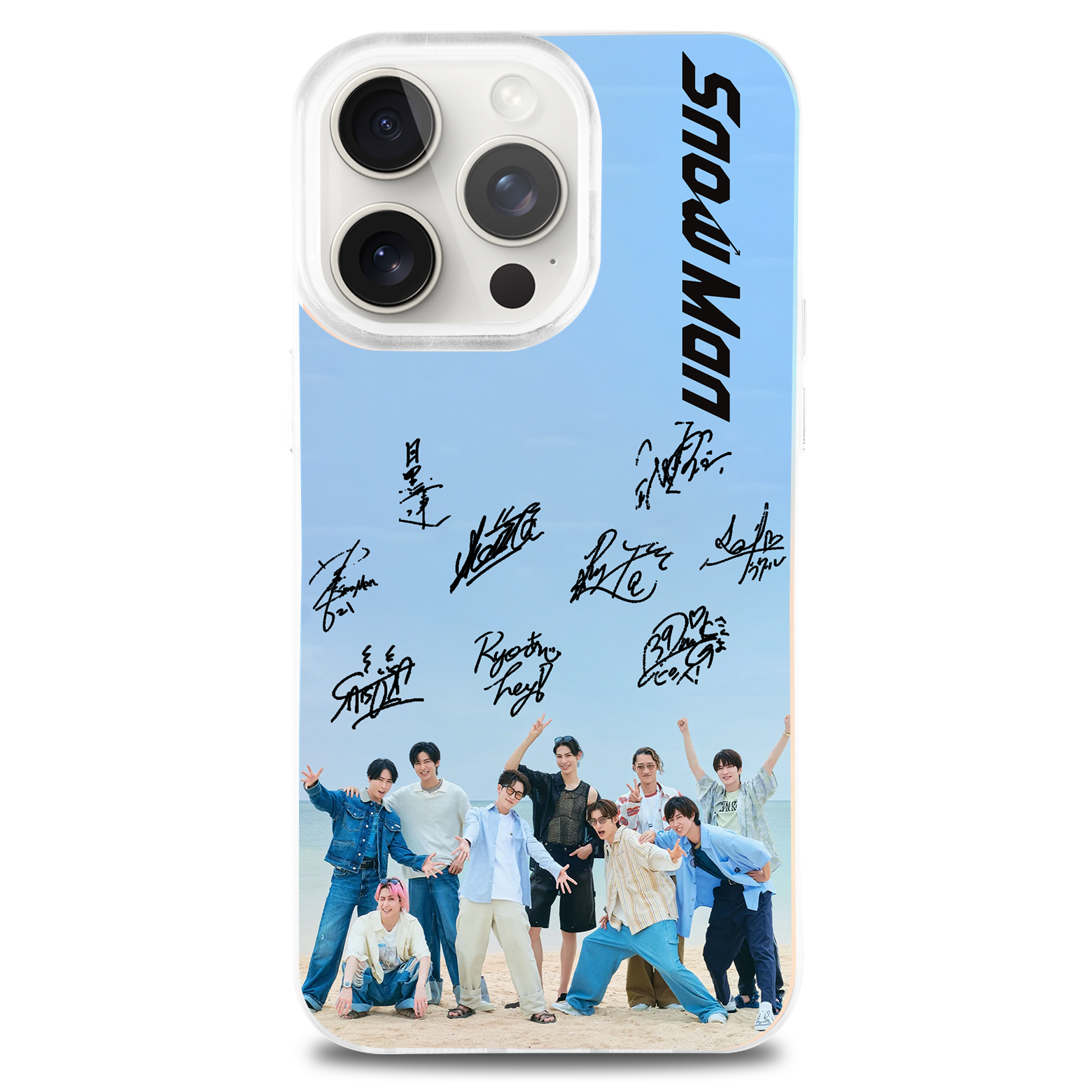 レーザーグラデーションスマートフォンケース【SnowMan】