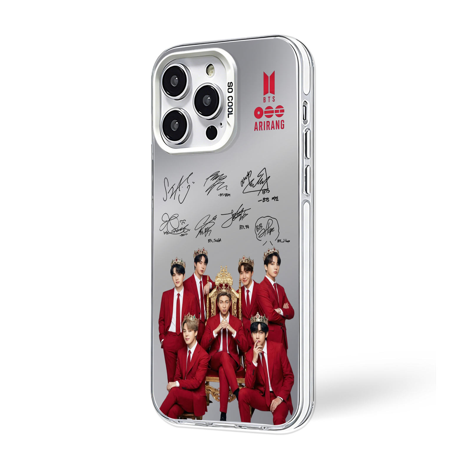 ミラースマホケース-銀【BTS/ARIRANG】-B