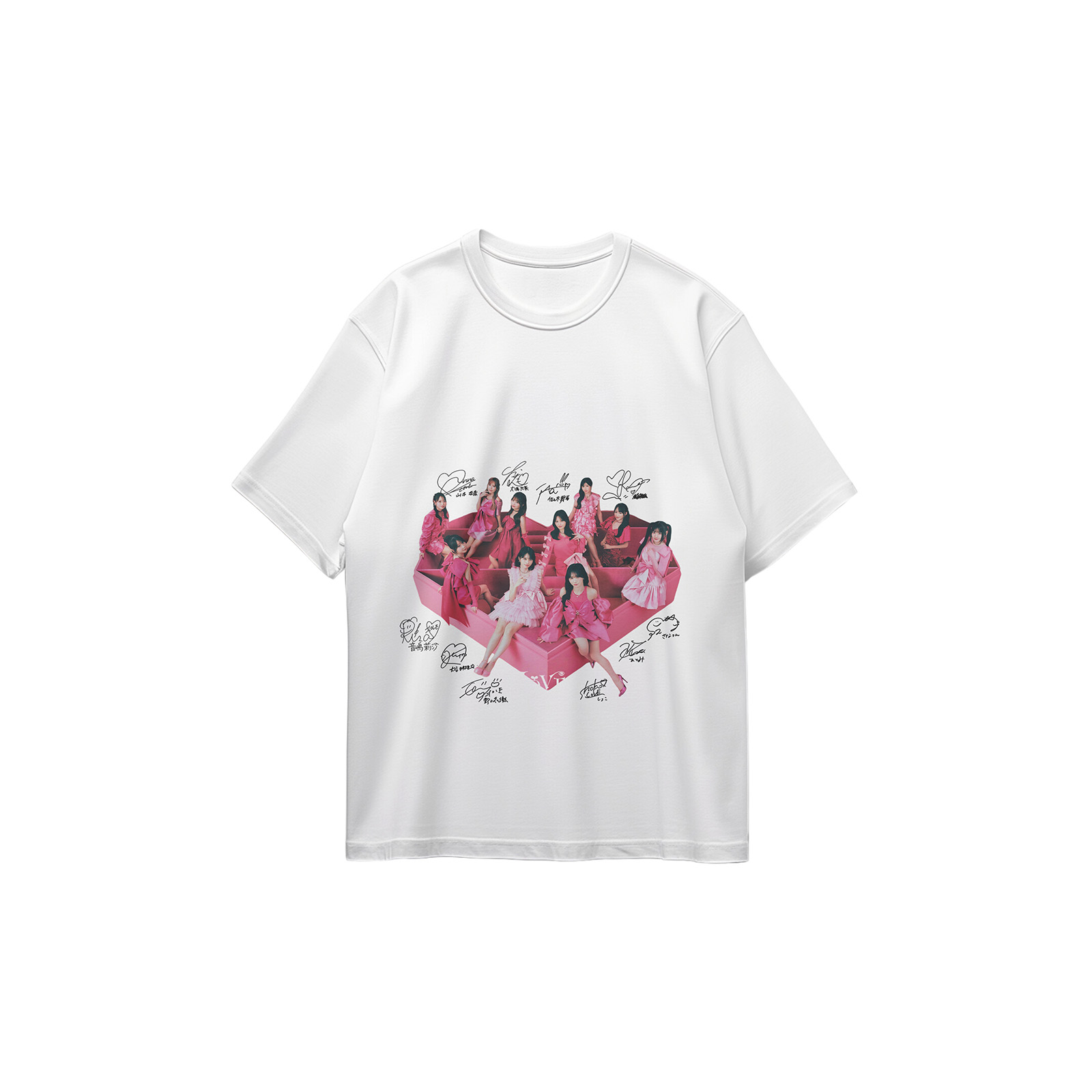 コットン プリント 応援Tシャツ-白【イコールラブ=LOVE】