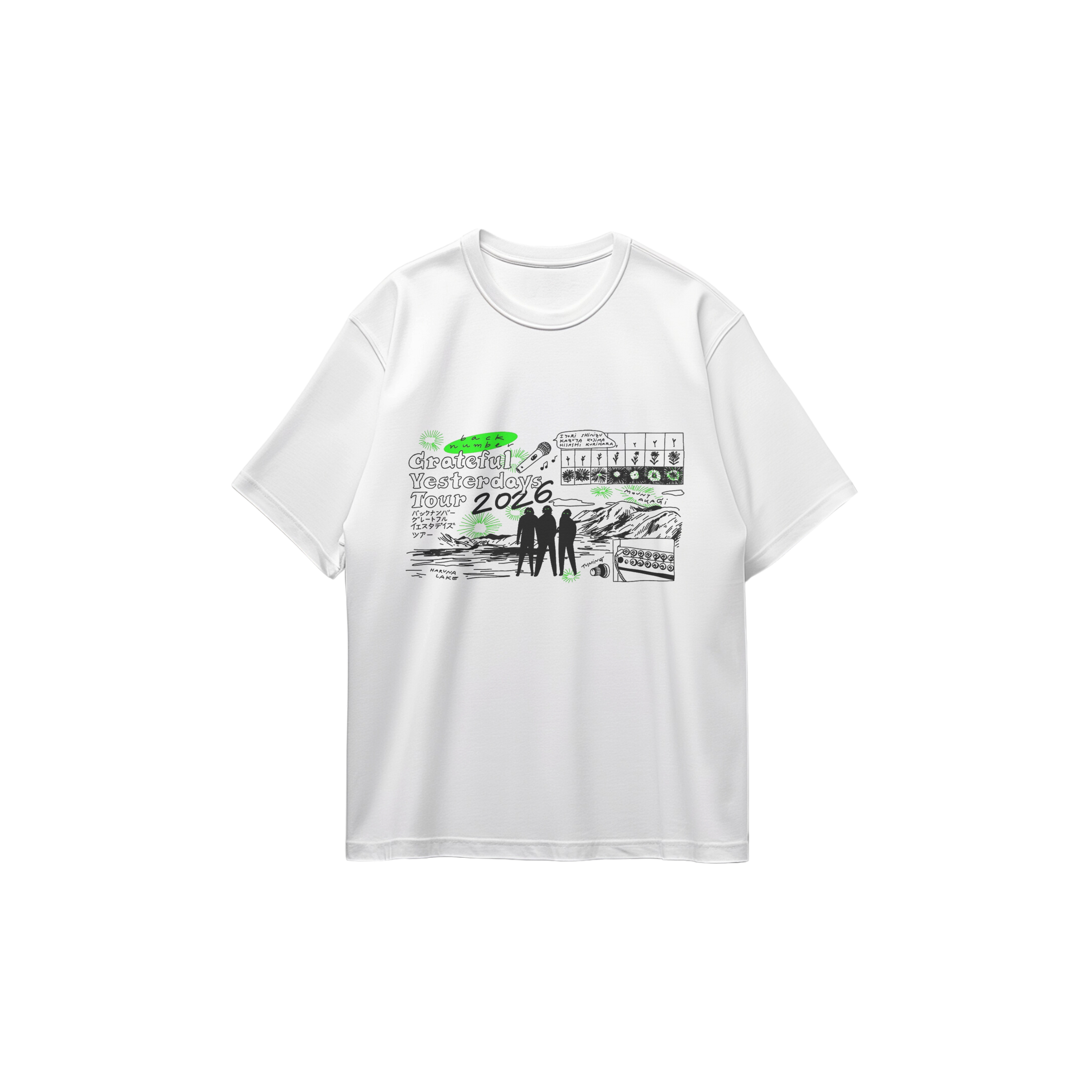 コットン プリント 応援Tシャツ-白【back number】
