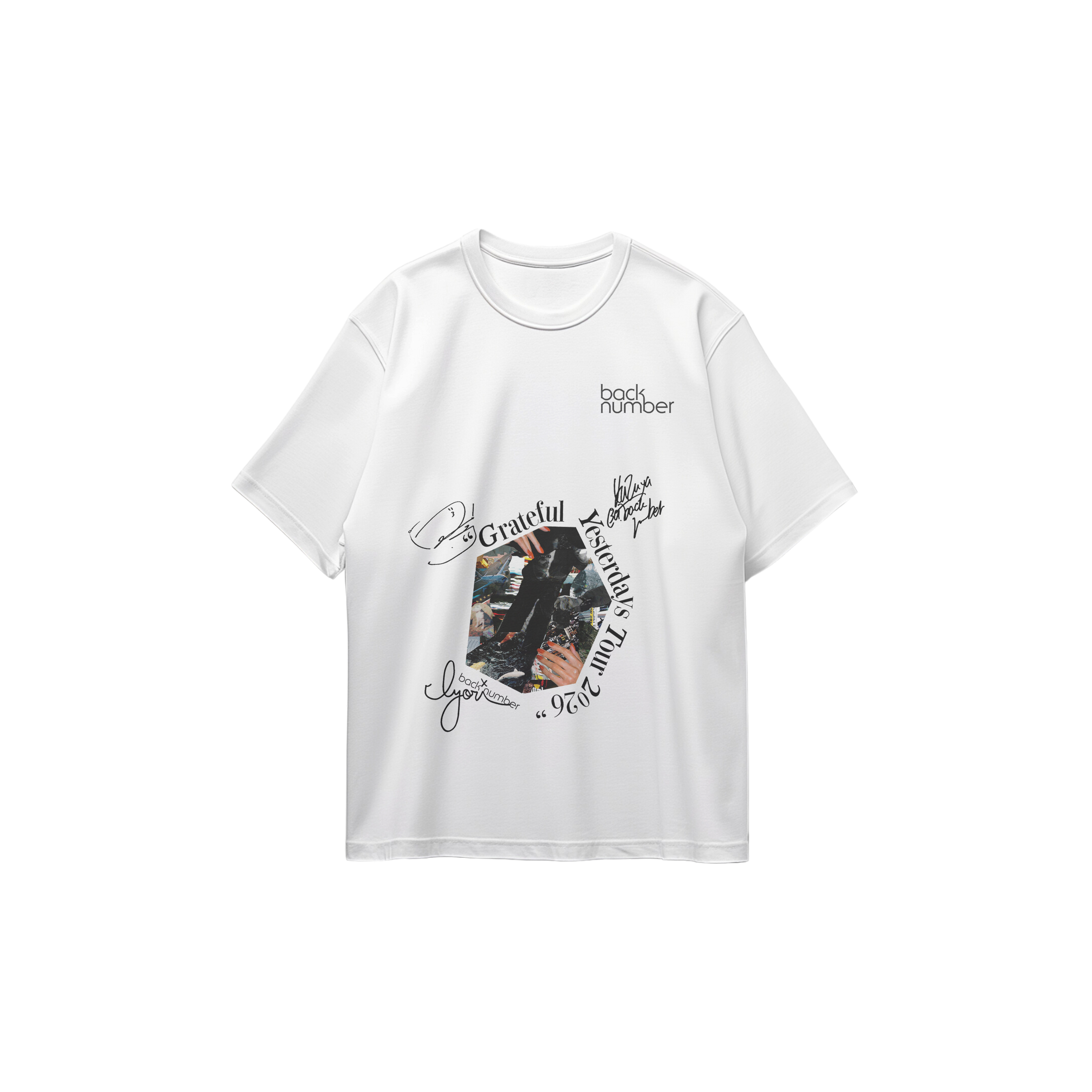 コットン プリント 応援Tシャツ-白【back number】-B