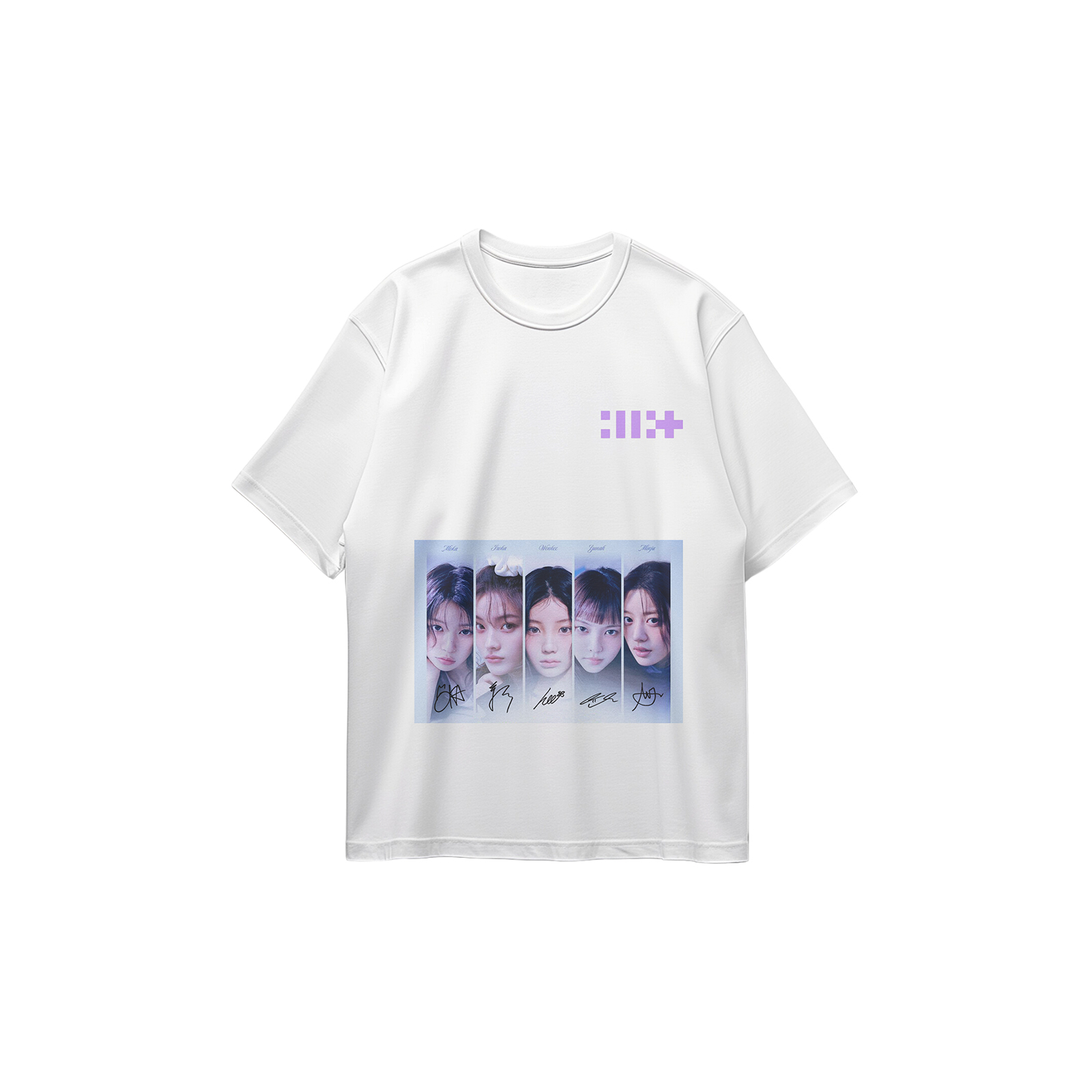 コットン プリント 応援Tシャツ-白【ILLIT/MAMIHLAPINATAPAI】
