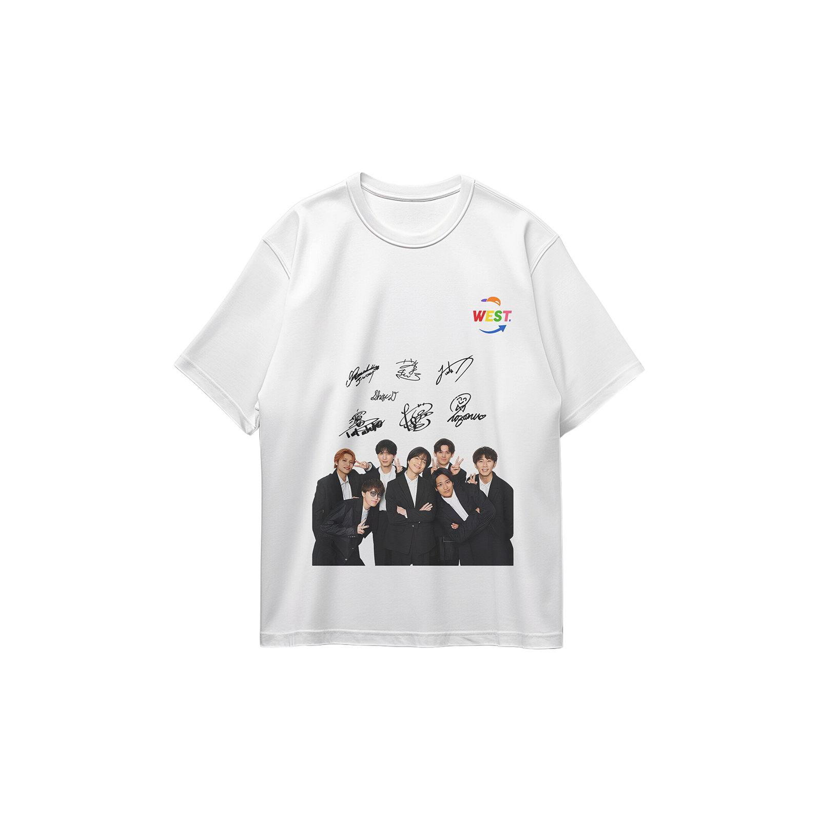 コットン プリント 応援Tシャツ-白【WEST./唯一無二】