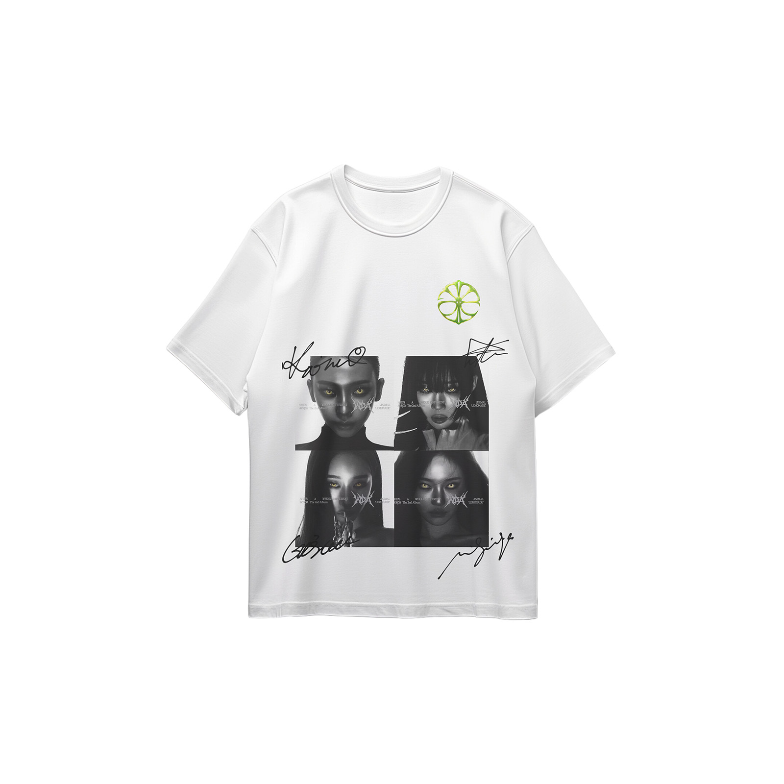 コットン プリント 応援Tシャツ-白【aespa/WDA】