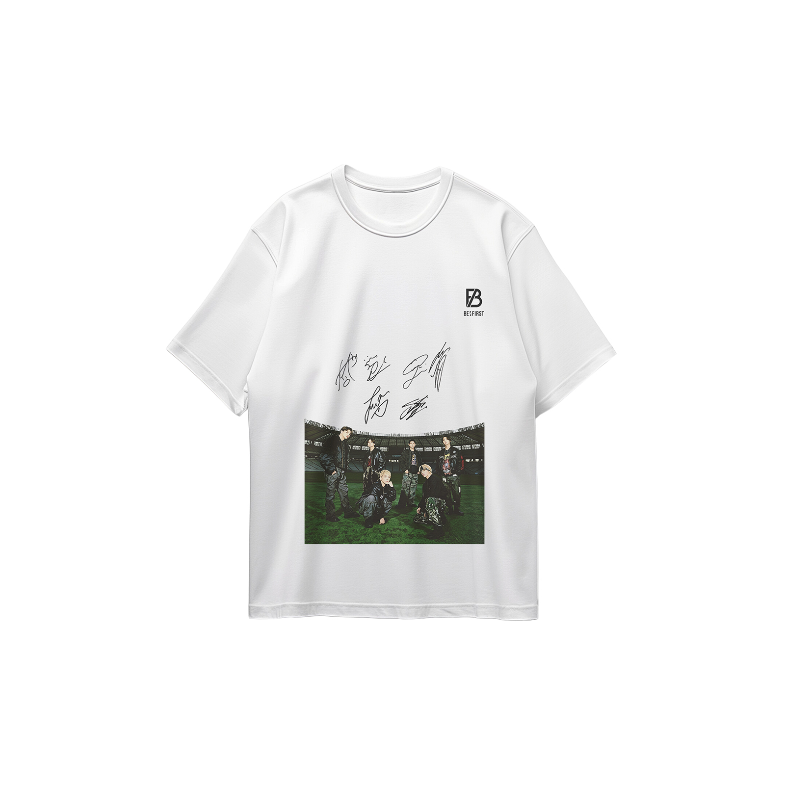 コットン プリント 応援Tシャツ-白【BE:FIRST/ALL DAY】