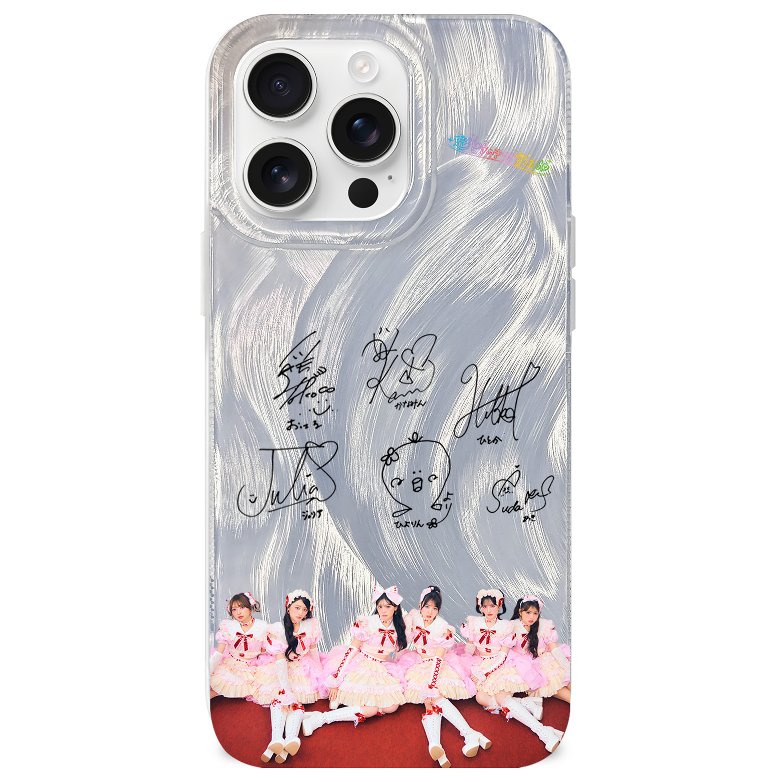 フェザーテクスチャーレーザーグラデーションスマートフォンケース【超ときめき宣伝部/ときめきえがお】