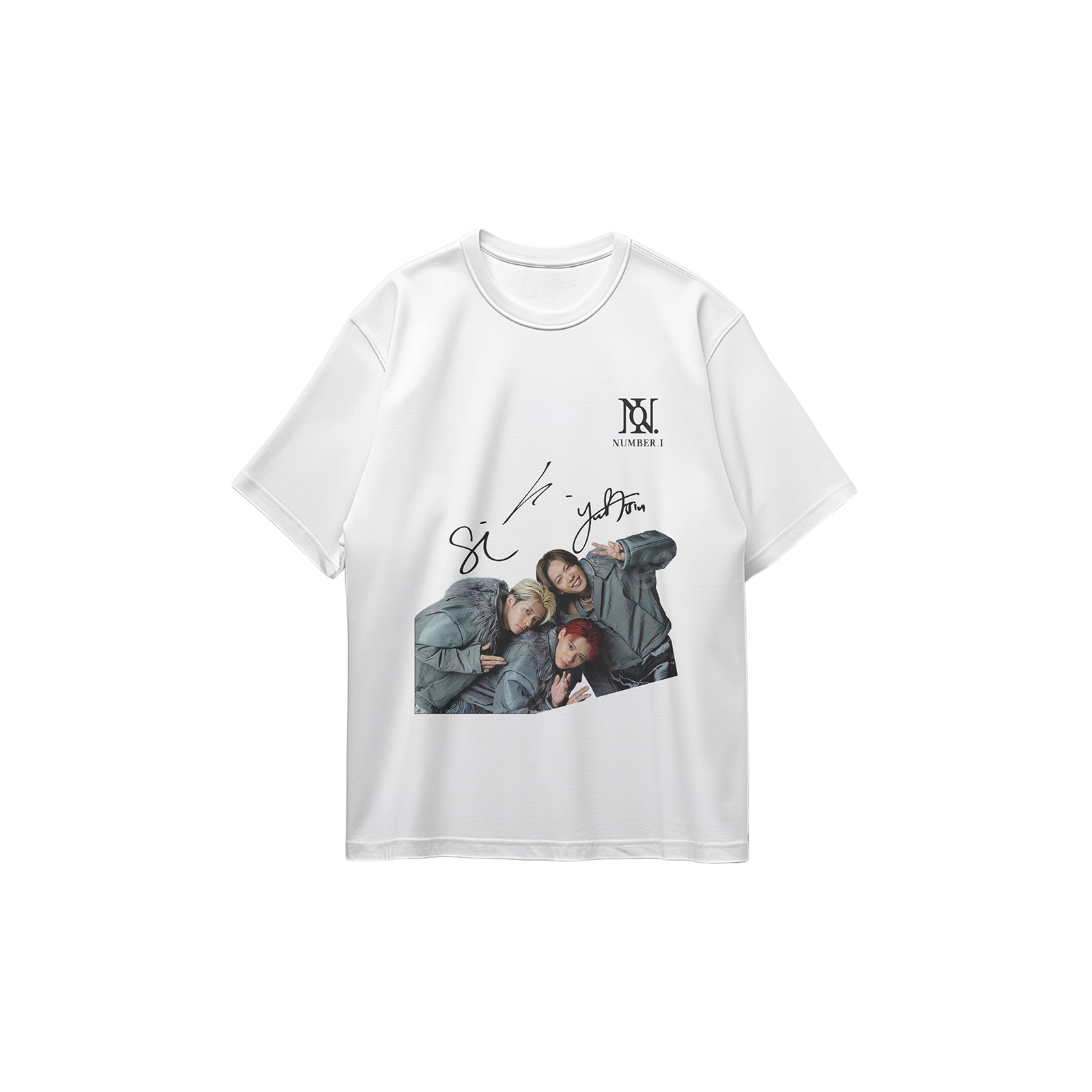 コットン プリント 応援Tシャツ-白【Number_i/3XL】-B